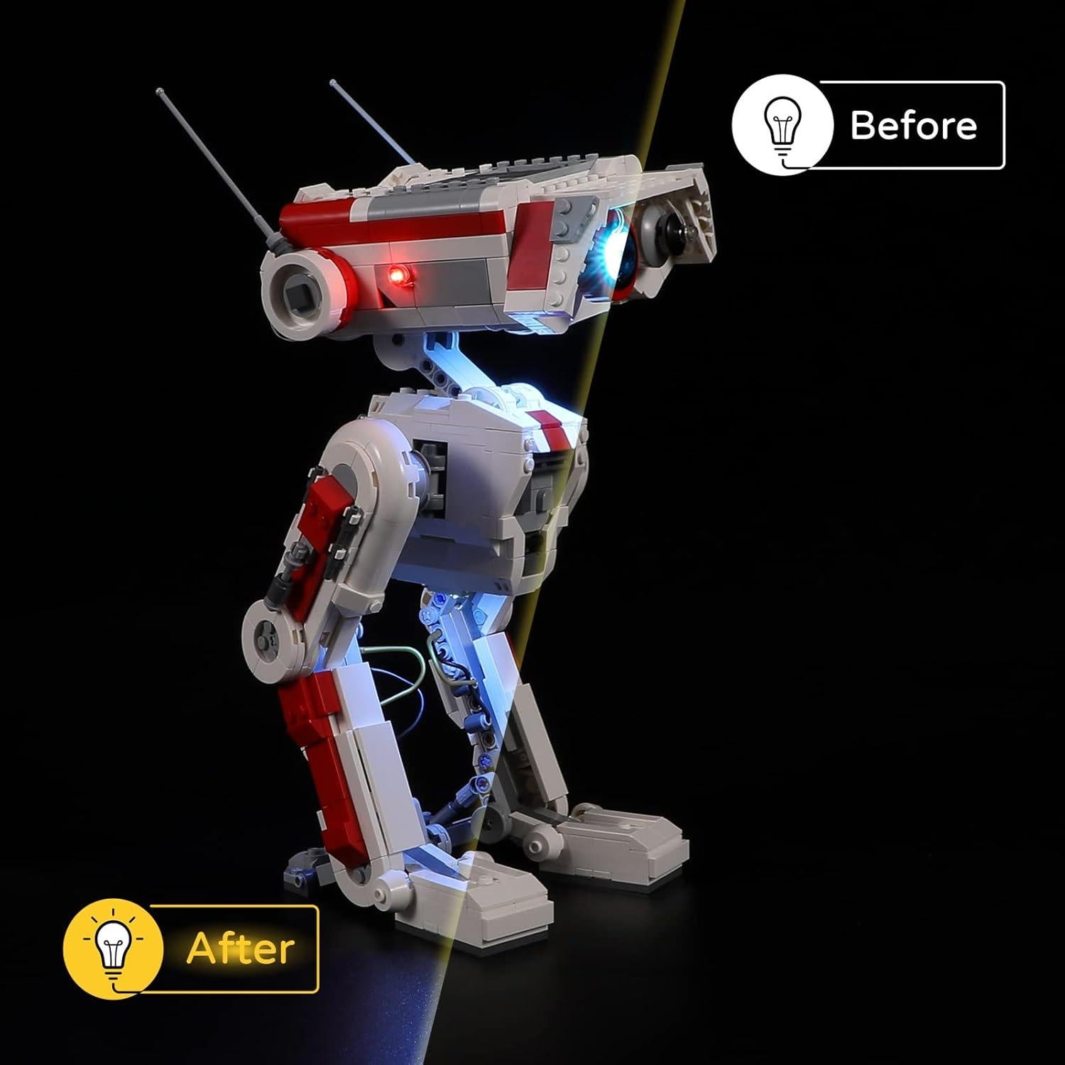 Kit de Luz LED YEABRICKS para Lego 75335 Star Wars BD-1