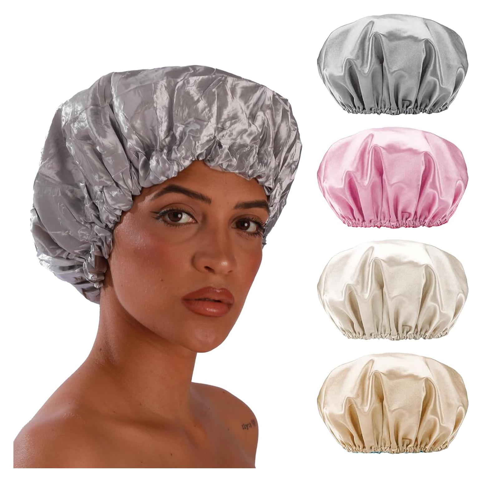 Gorras de Ducha Reutilizables Smilco - 4 Piezas Impermeables