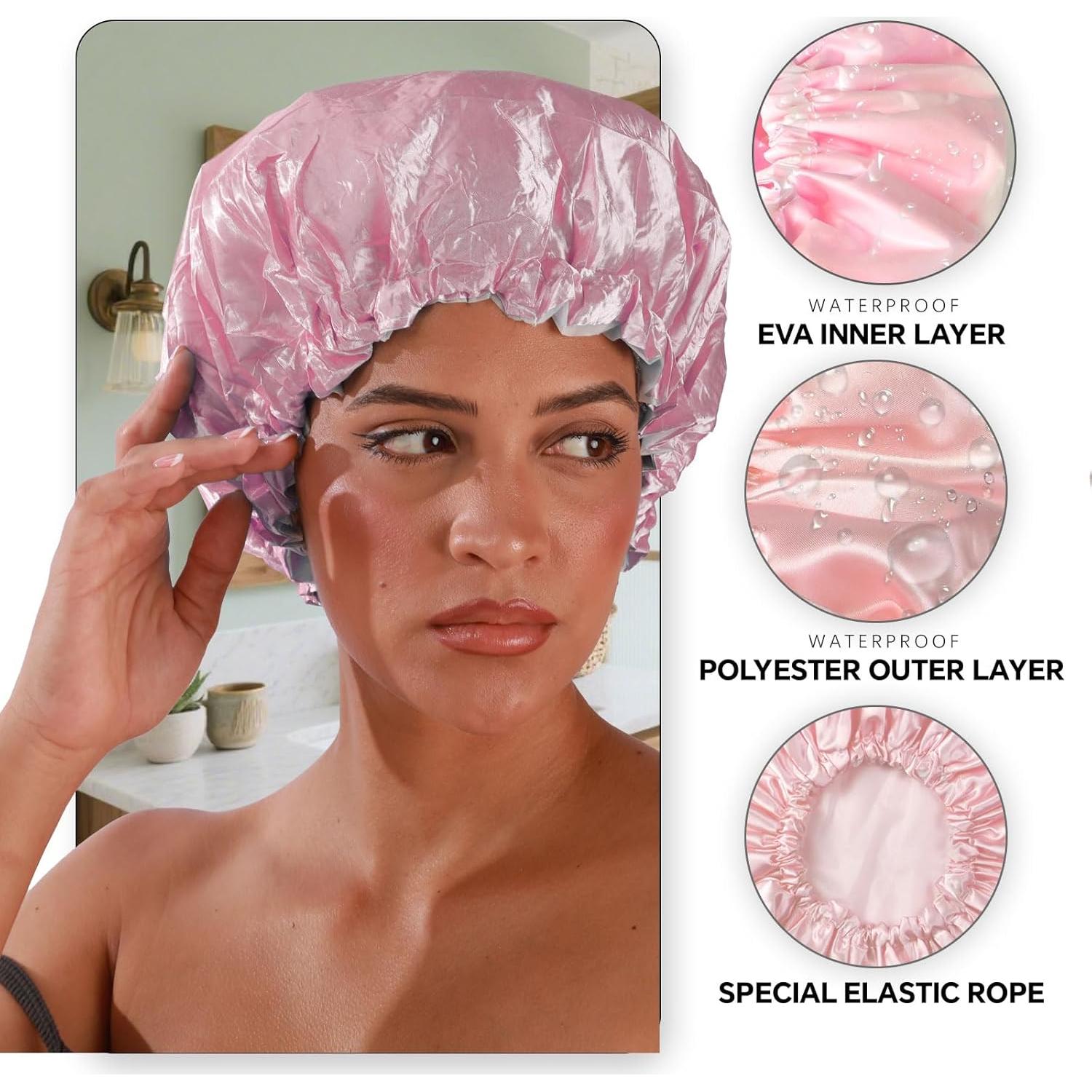 Gorras de Ducha Reutilizables Smilco - 4 Piezas Impermeables