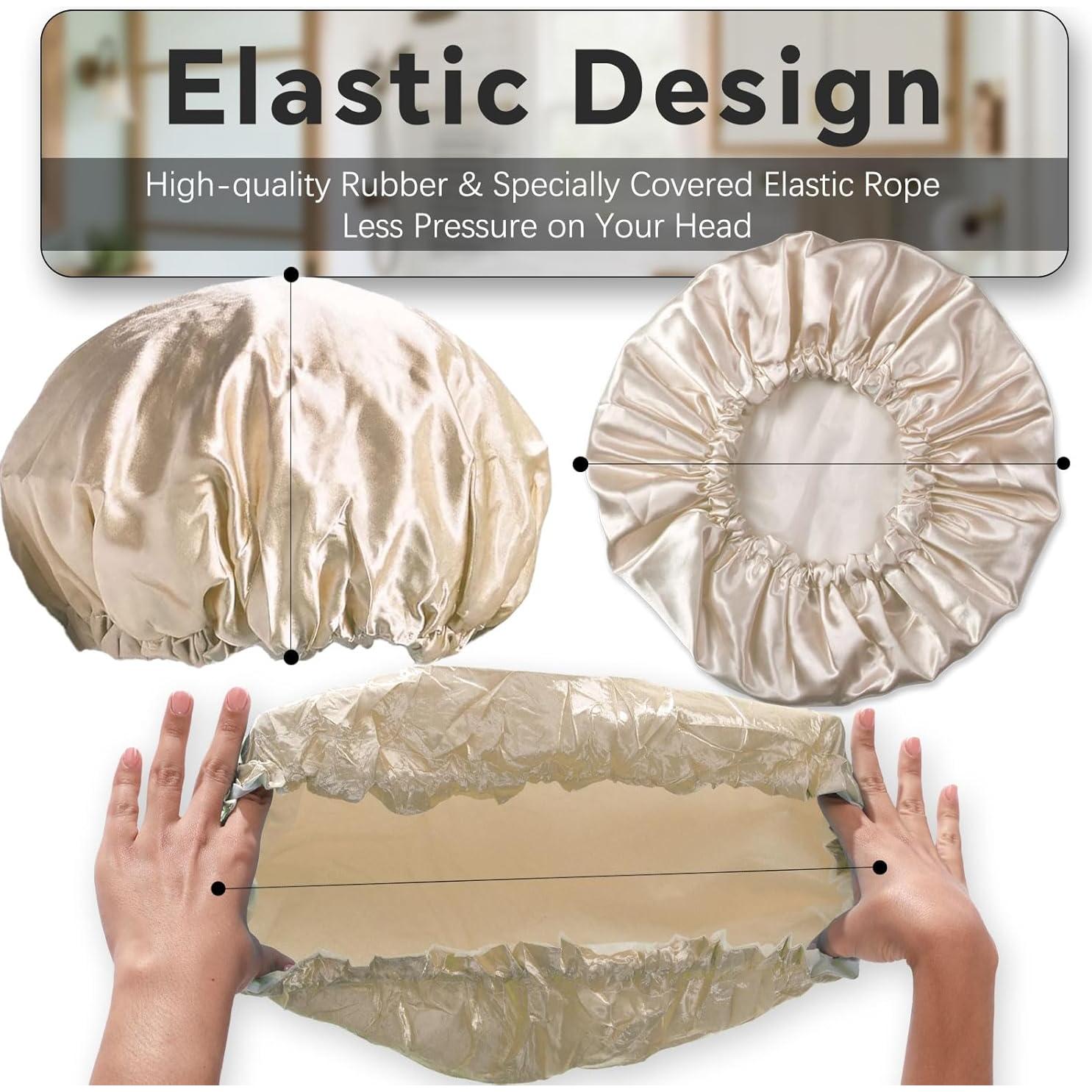 Gorras de Ducha Reutilizables Smilco - 4 Piezas Impermeables