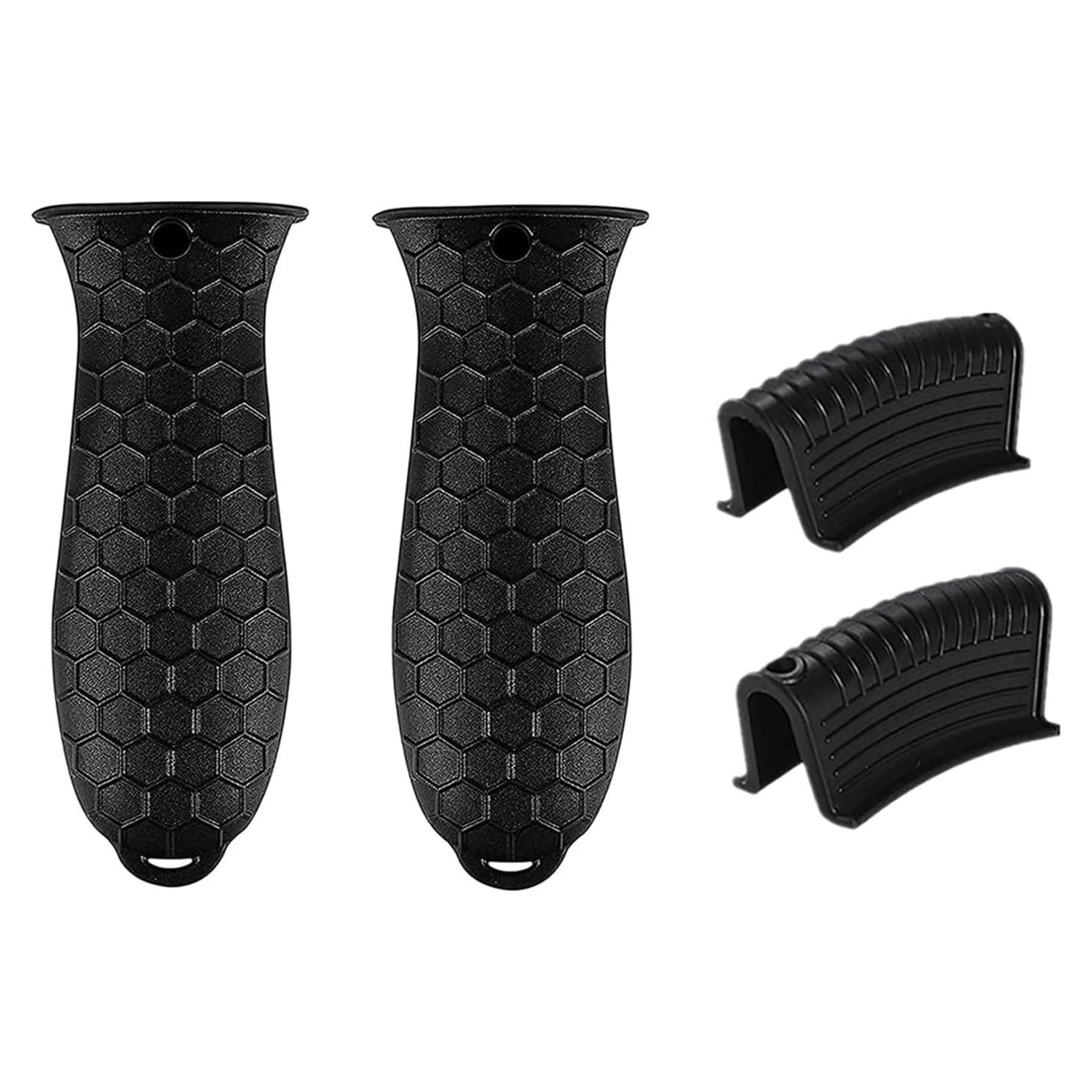 Soporte de Mango de Silicona OYSIR 4 Pcs Antideslizante Negro