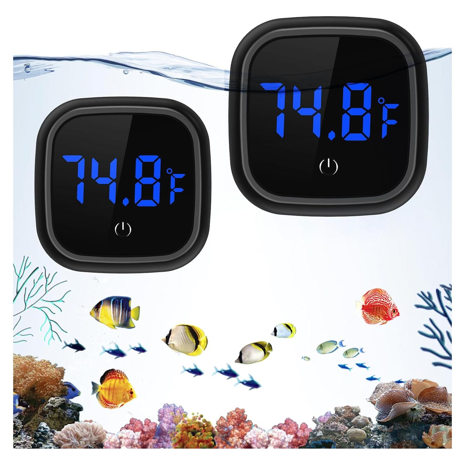 Termómetro Digital para Acuario Ankilo - Paquete de 2, Pantalla LED HD