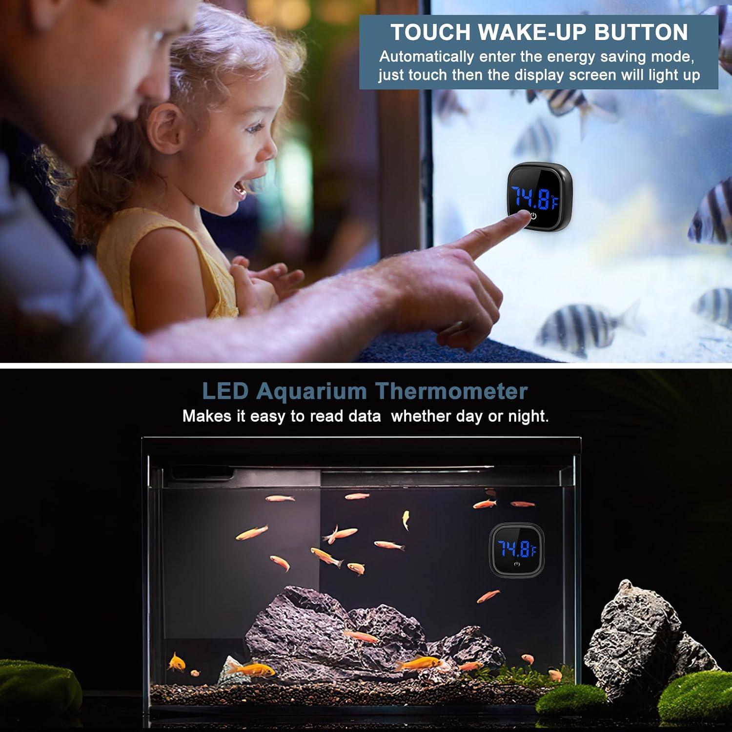Termómetro Digital para Acuario Ankilo - Paquete de 2, Pantalla LED HD