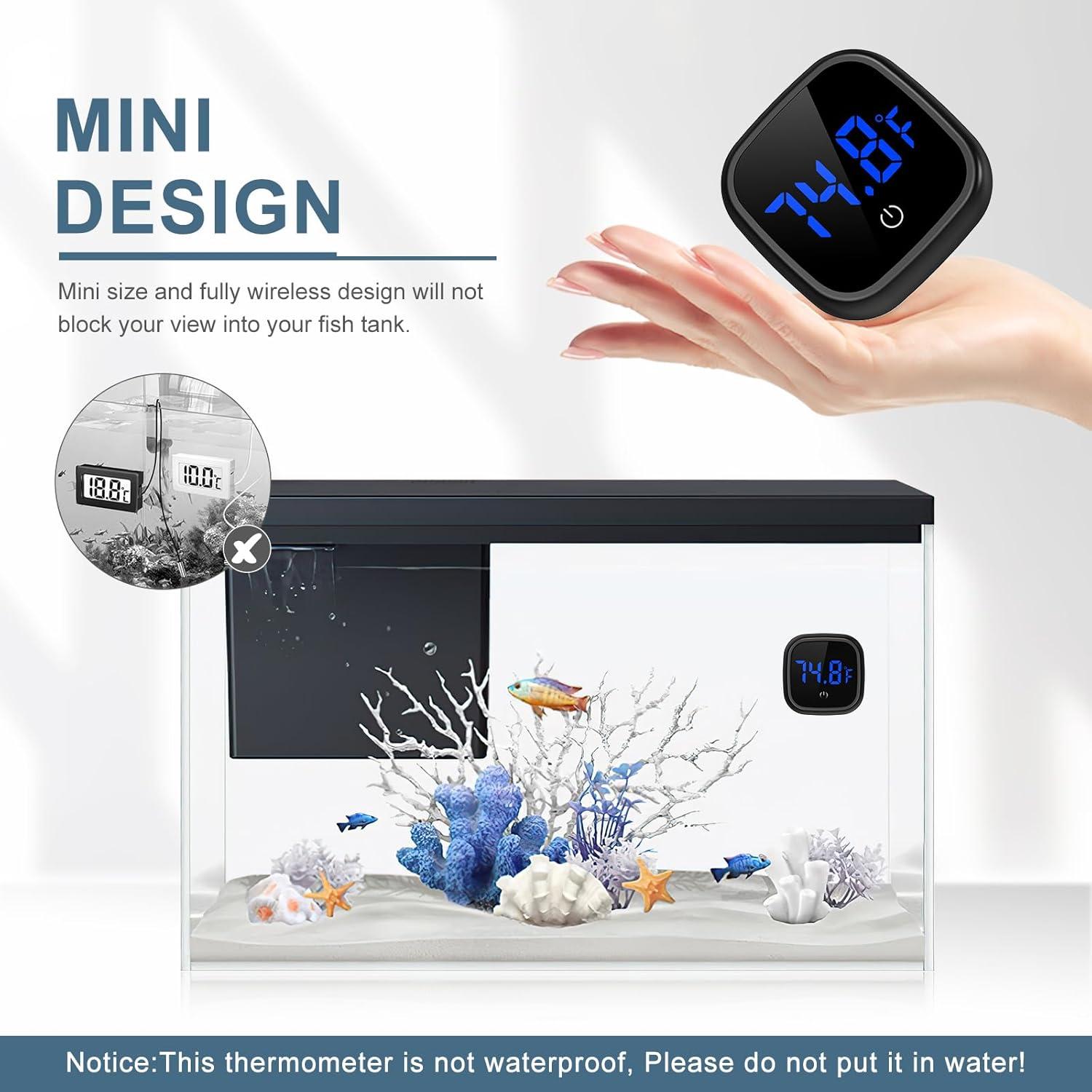 Termómetro Digital para Acuario Ankilo - Paquete de 2, Pantalla LED HD