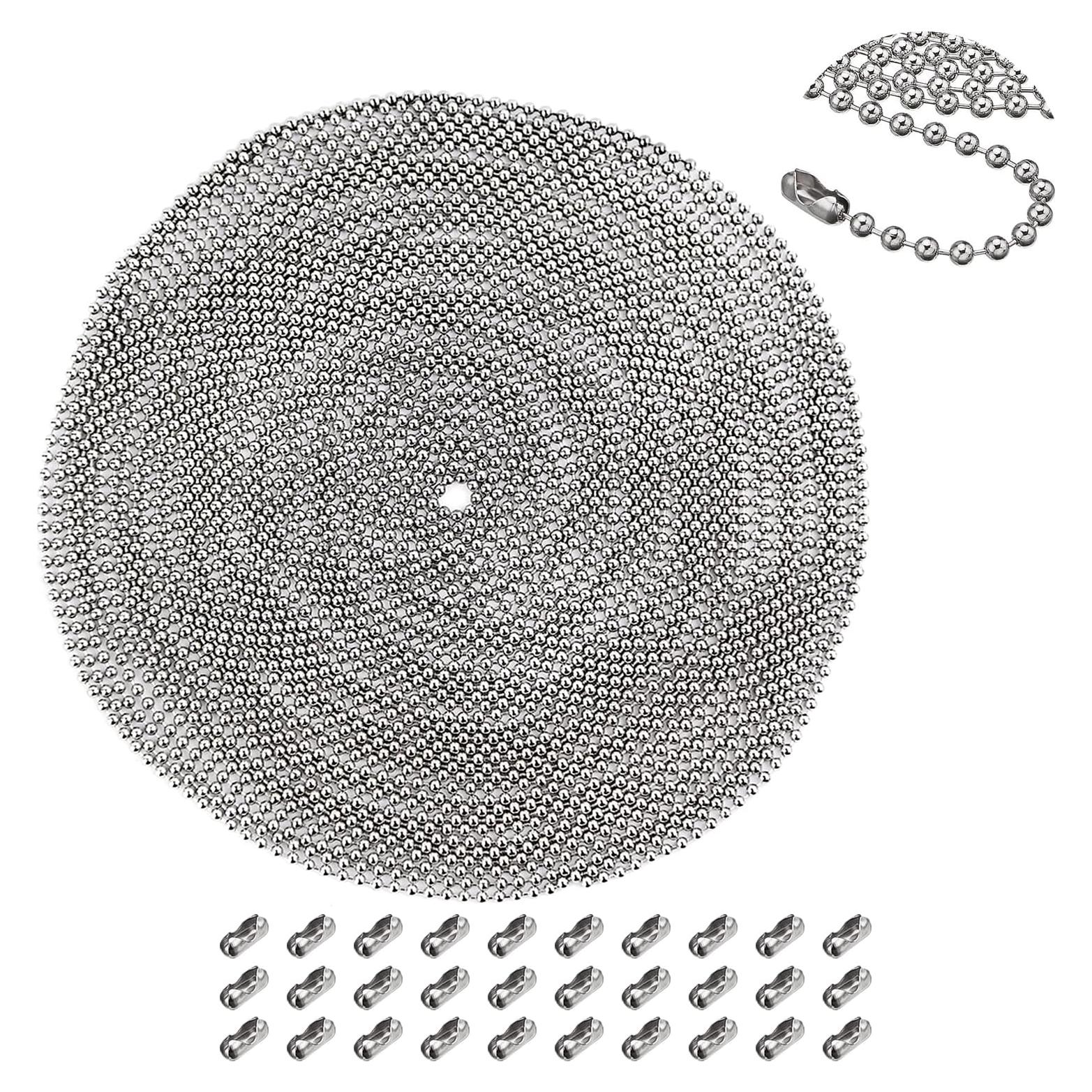 Cadena de bola de acero inoxidable 10m 2.4mm Dotlite