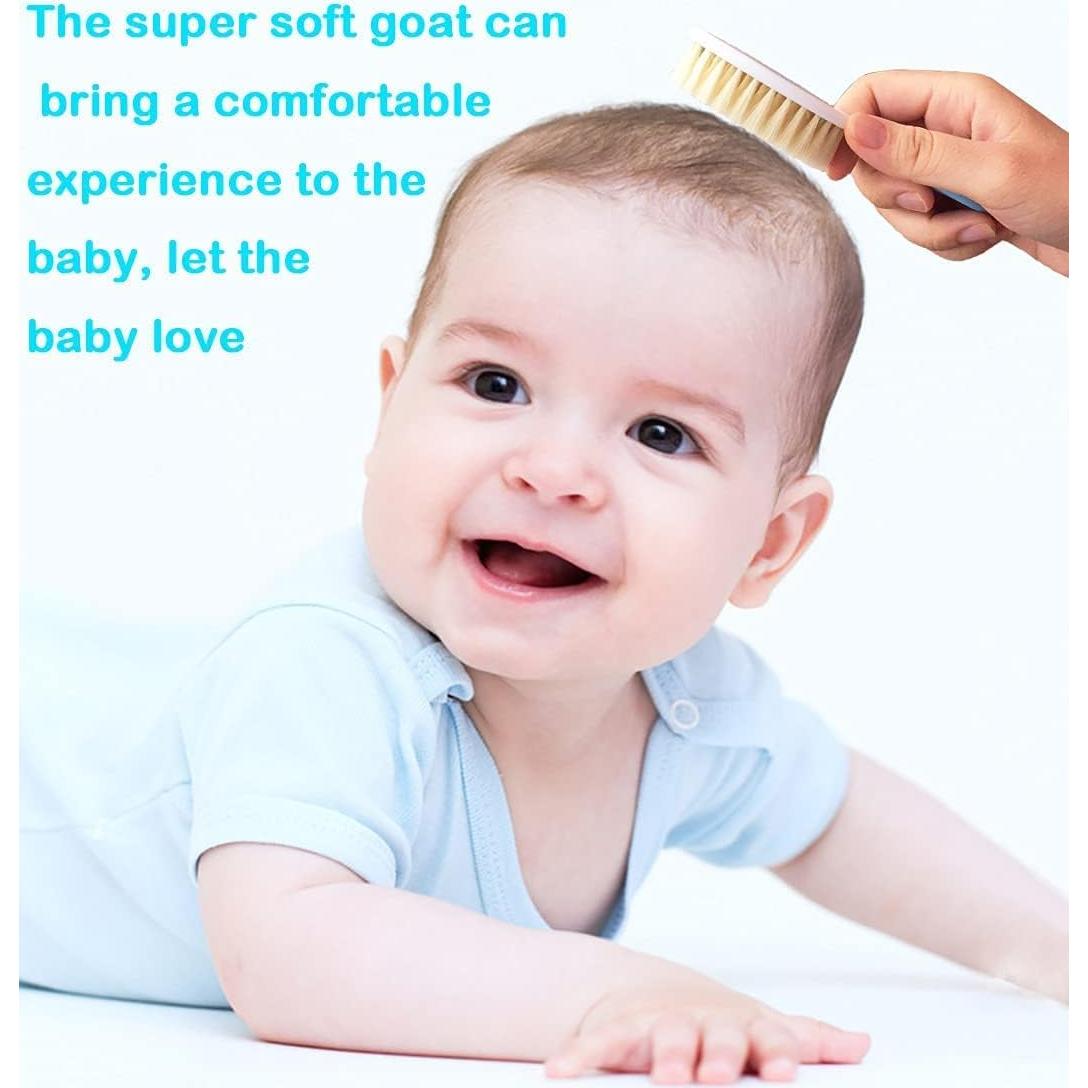 Juego de Cepillo y Peine para Bebés HUAYINGMEI - Cerdas Naturales