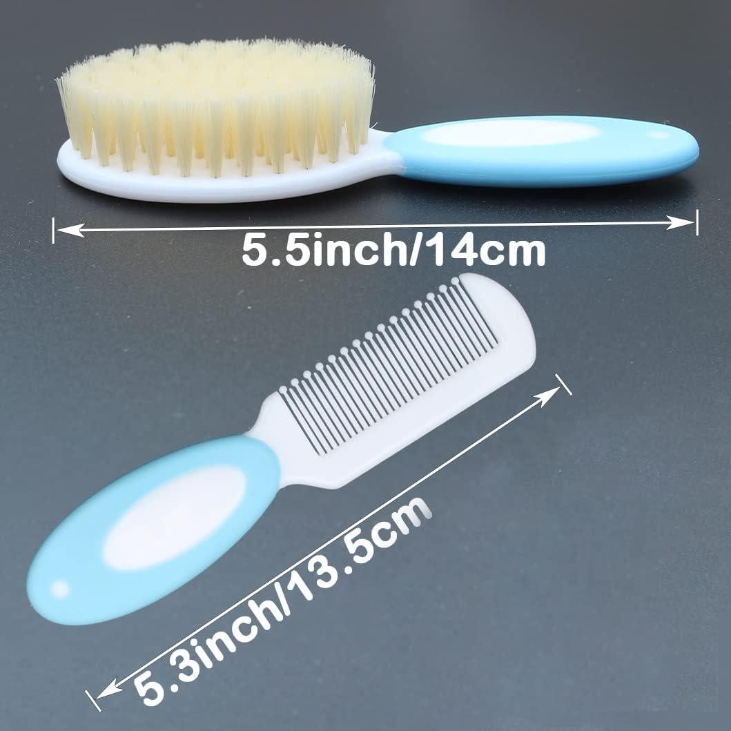 Juego de Cepillo y Peine para Bebés HUAYINGMEI - Cerdas Naturales