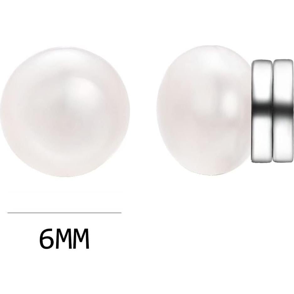 Pendientes Magnéticos de Perlas Airokiy 6mm para Mujeres