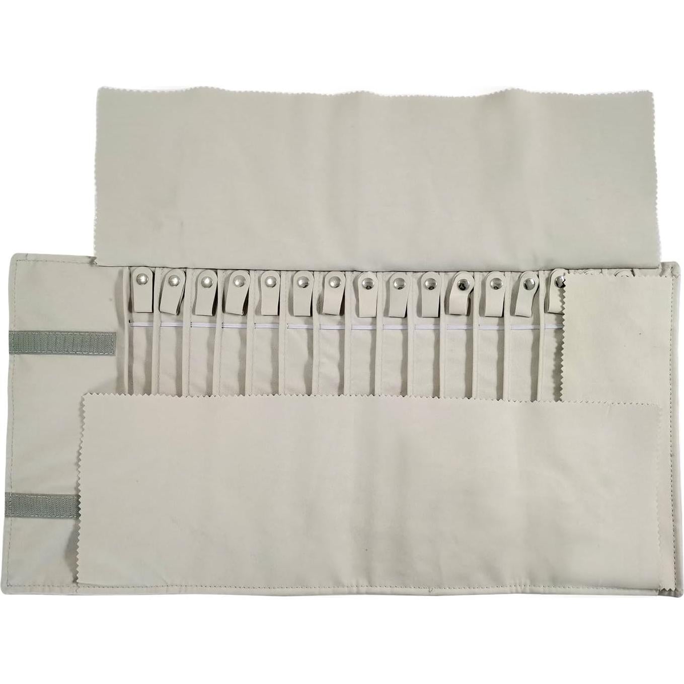 Bolsa de Almacenamiento de Joyería Portátil SCIKHEFT Beige 16 Cadenas