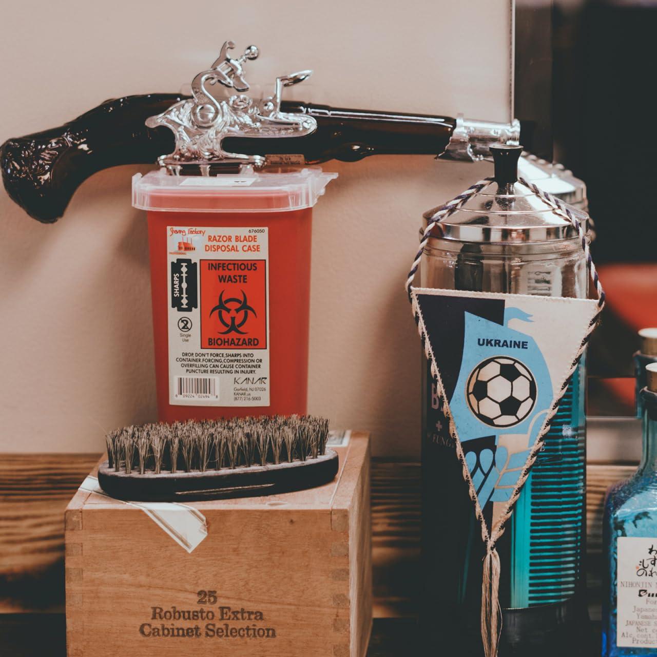 Contenedor de Desechos de Agujas Hemoton 5Pcs Rojo 15.4x9.5cm