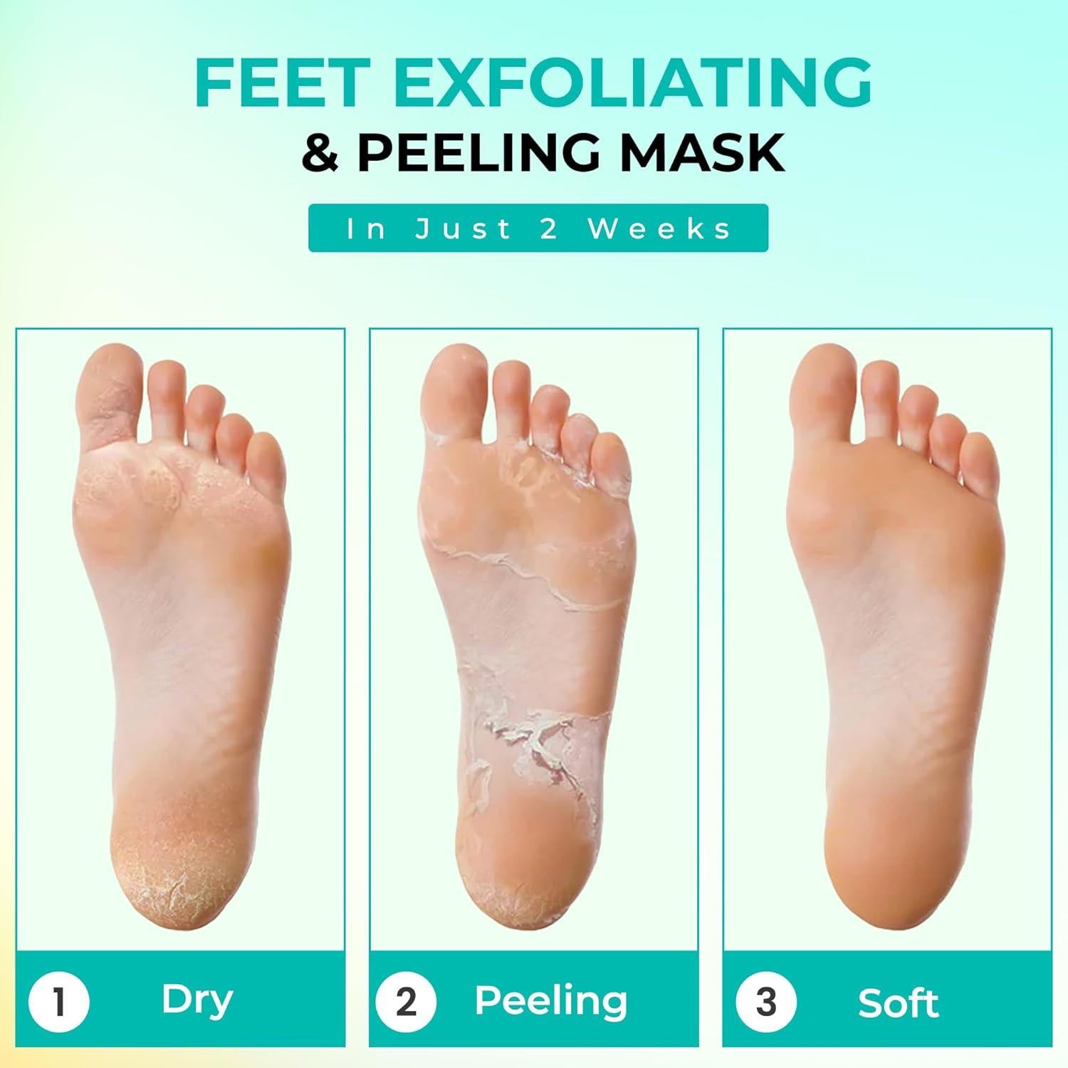 Máscara Exfoliante para Pies Happy Feet - 3 Paquetes 174g