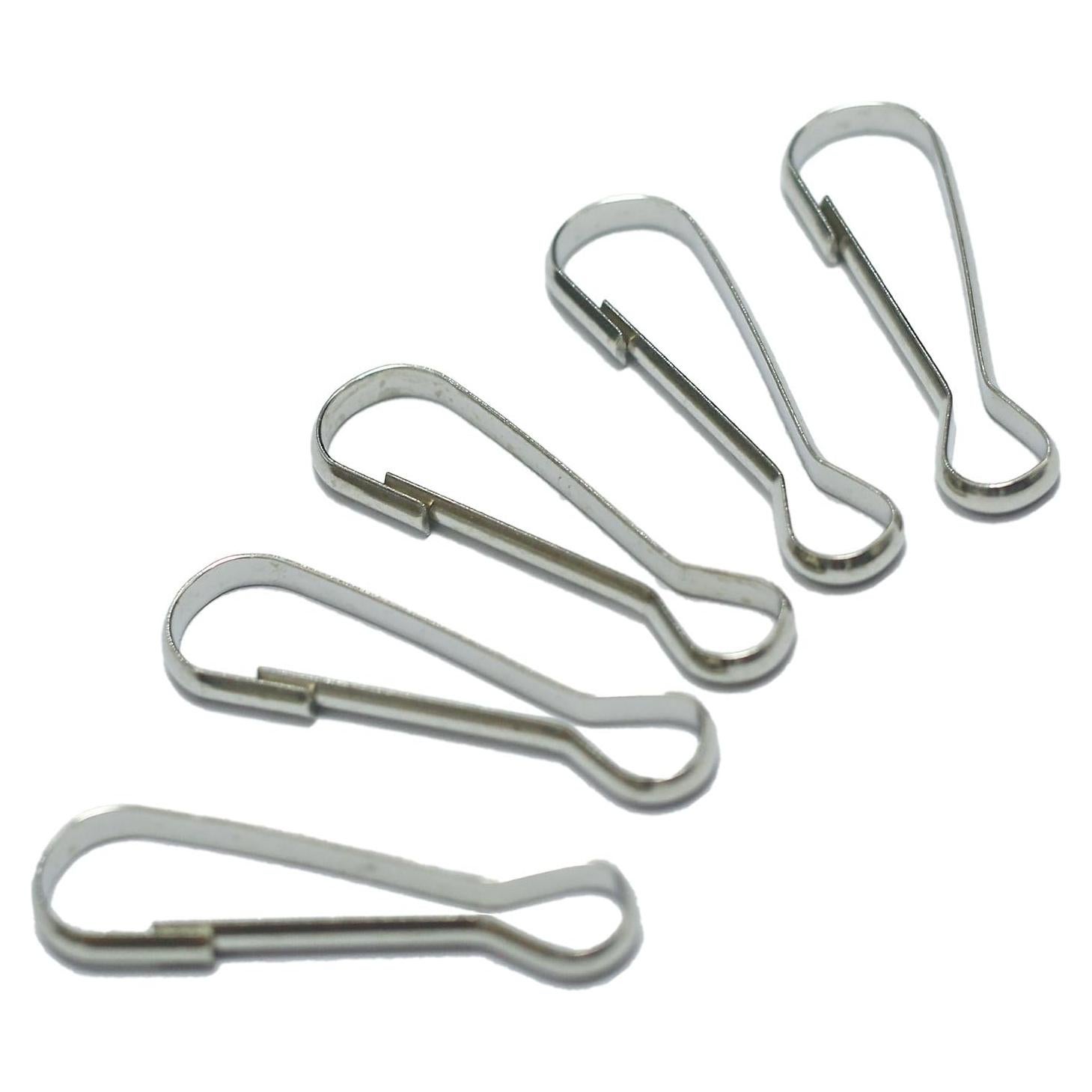 200 Ganchos de Resorte Metal Inoxidable 25mm INNETOC