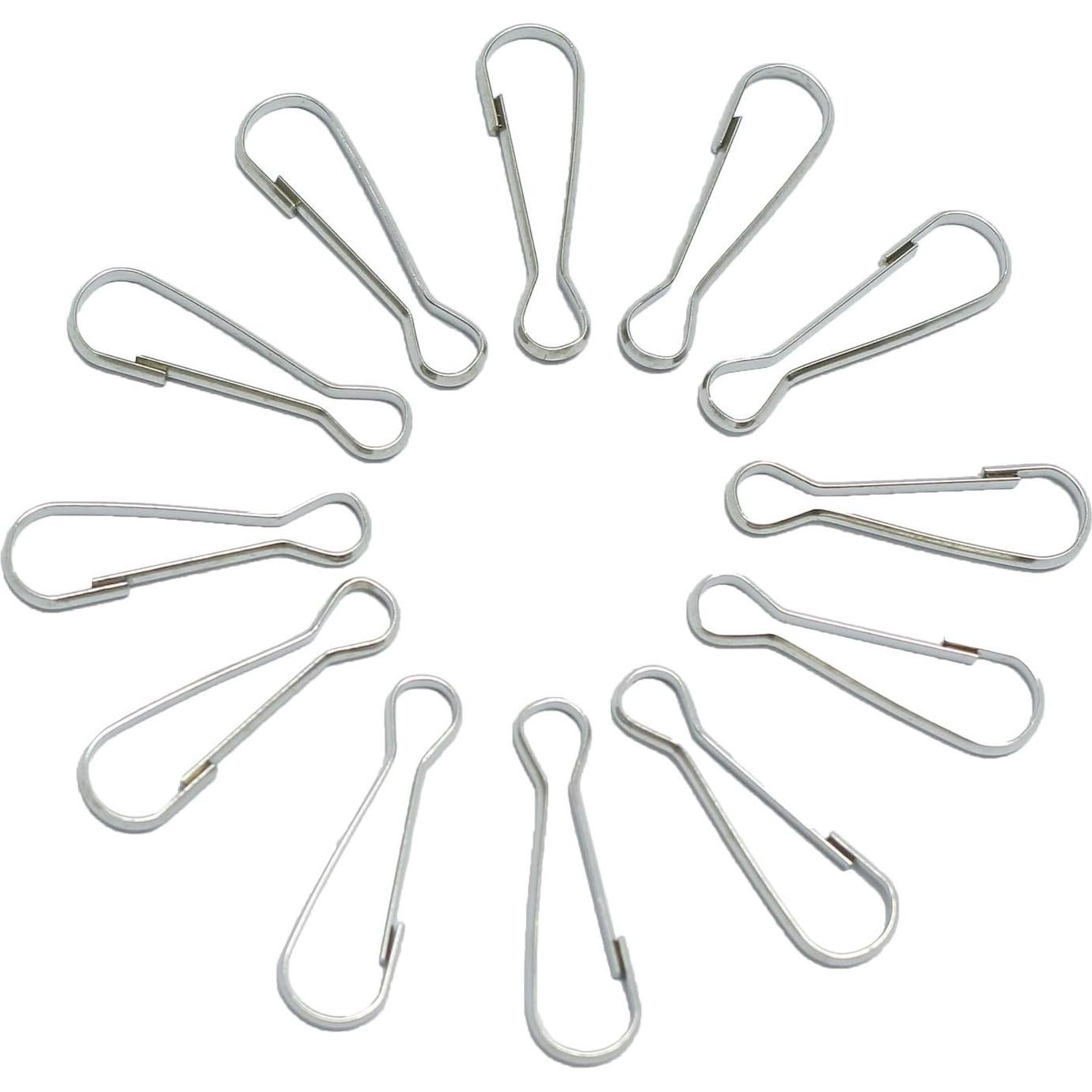 200 Ganchos de Resorte Metal Inoxidable 25mm INNETOC