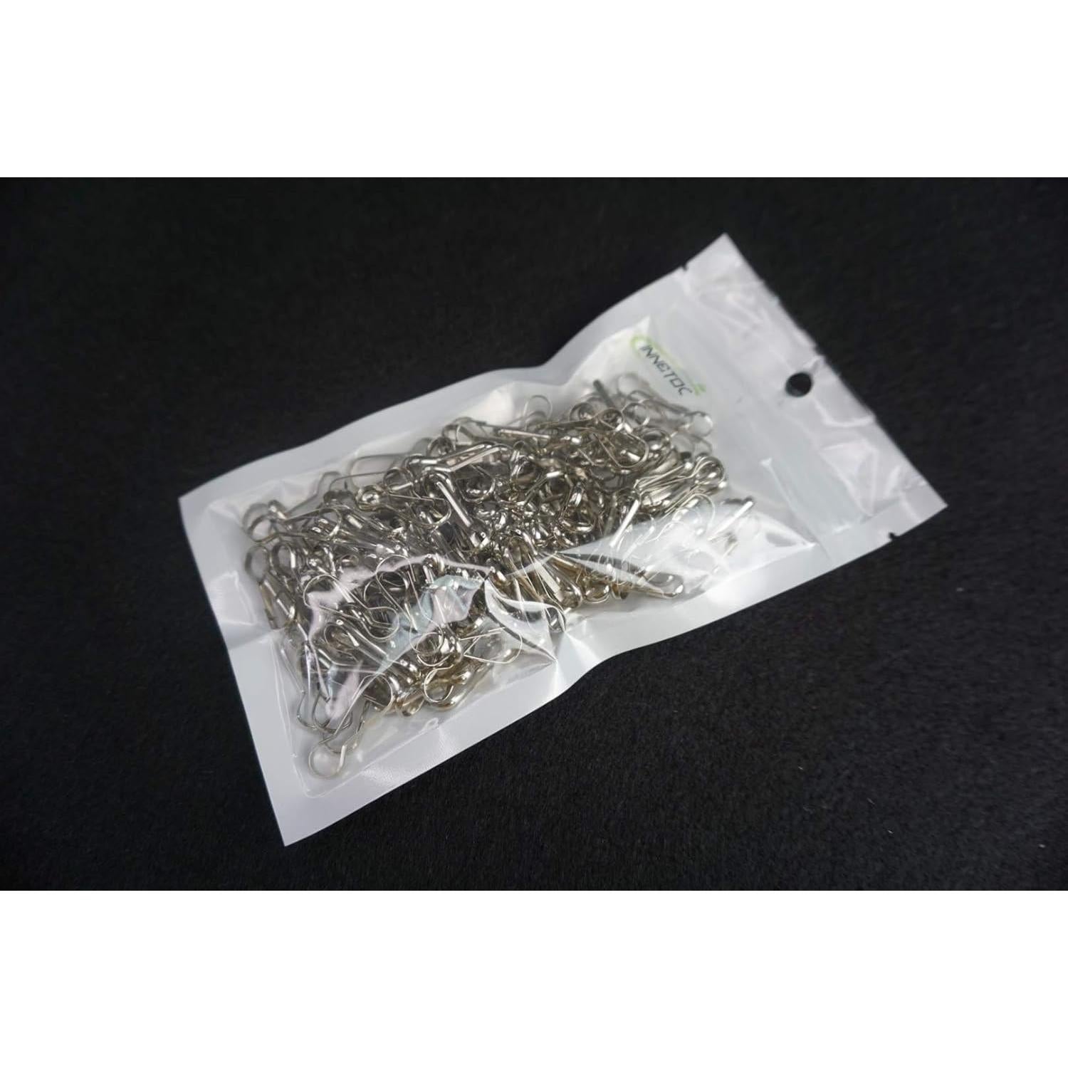 200 Ganchos de Resorte Metal Inoxidable 25mm INNETOC