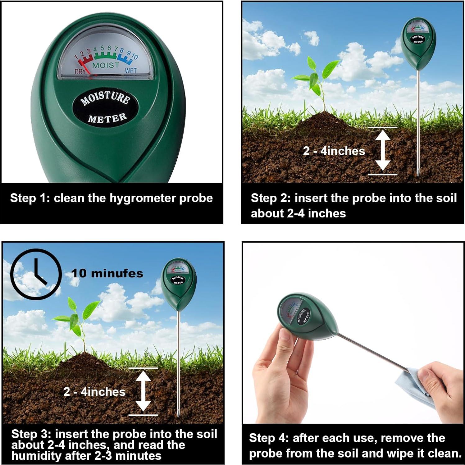 Medidor de Humedad del Suelo Fpxnb Verde x2 - Sin Batería