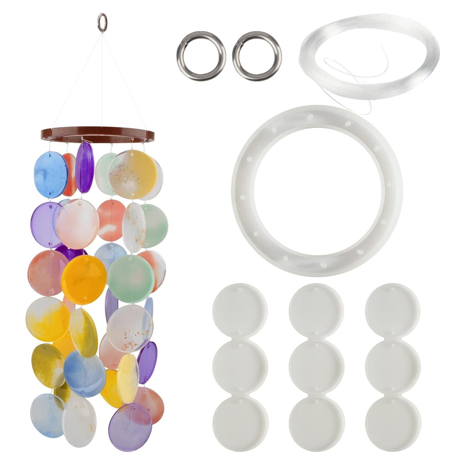 Moldes de Silicona para Campanas de Viento Temlum - 4 Piezas