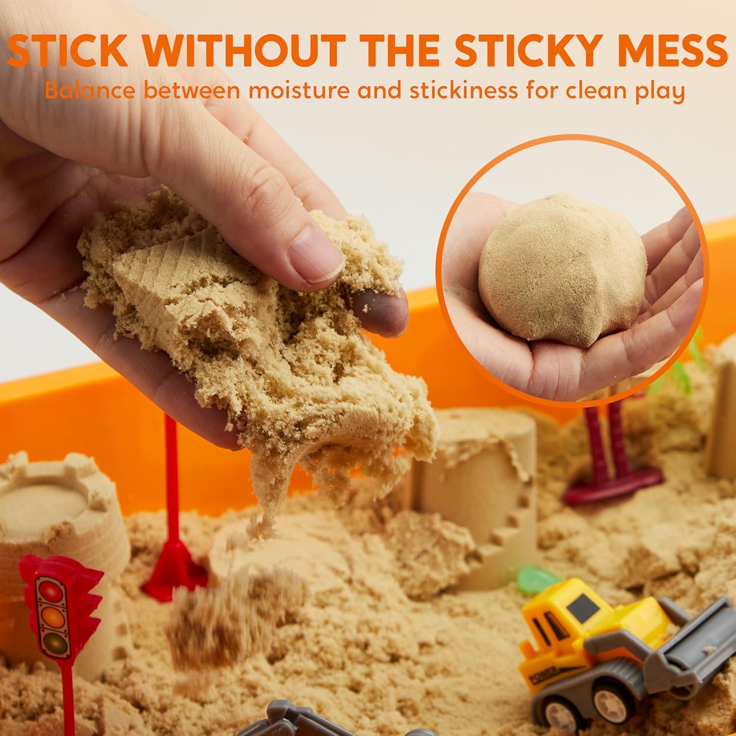 Caja Sensorial de Construcción JOVA para Niños 3+ con Arena y Piedras Brillantes