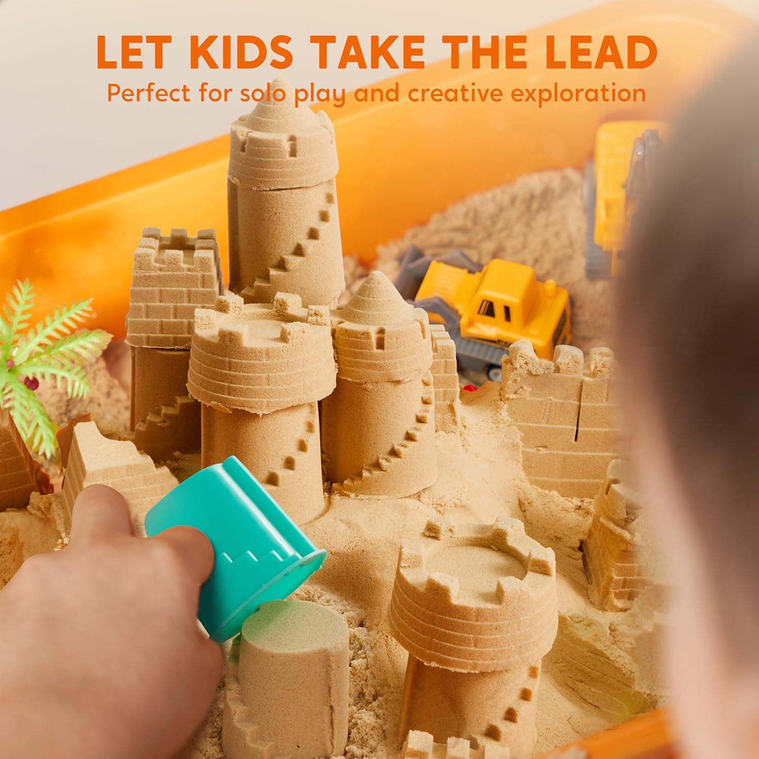 Caja Sensorial de Construcción JOVA para Niños 3+ con Arena y Piedras Brillantes