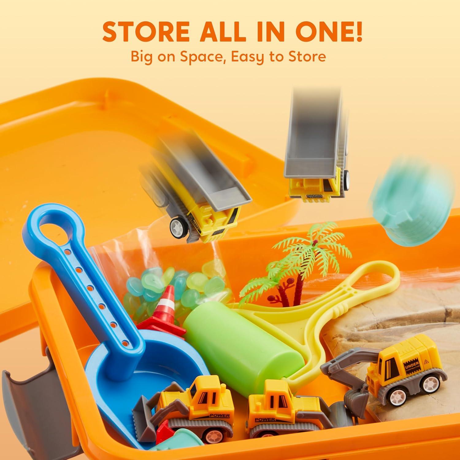 Caja Sensorial de Construcción JOVA para Niños 3+ con Arena y Piedras Brillantes