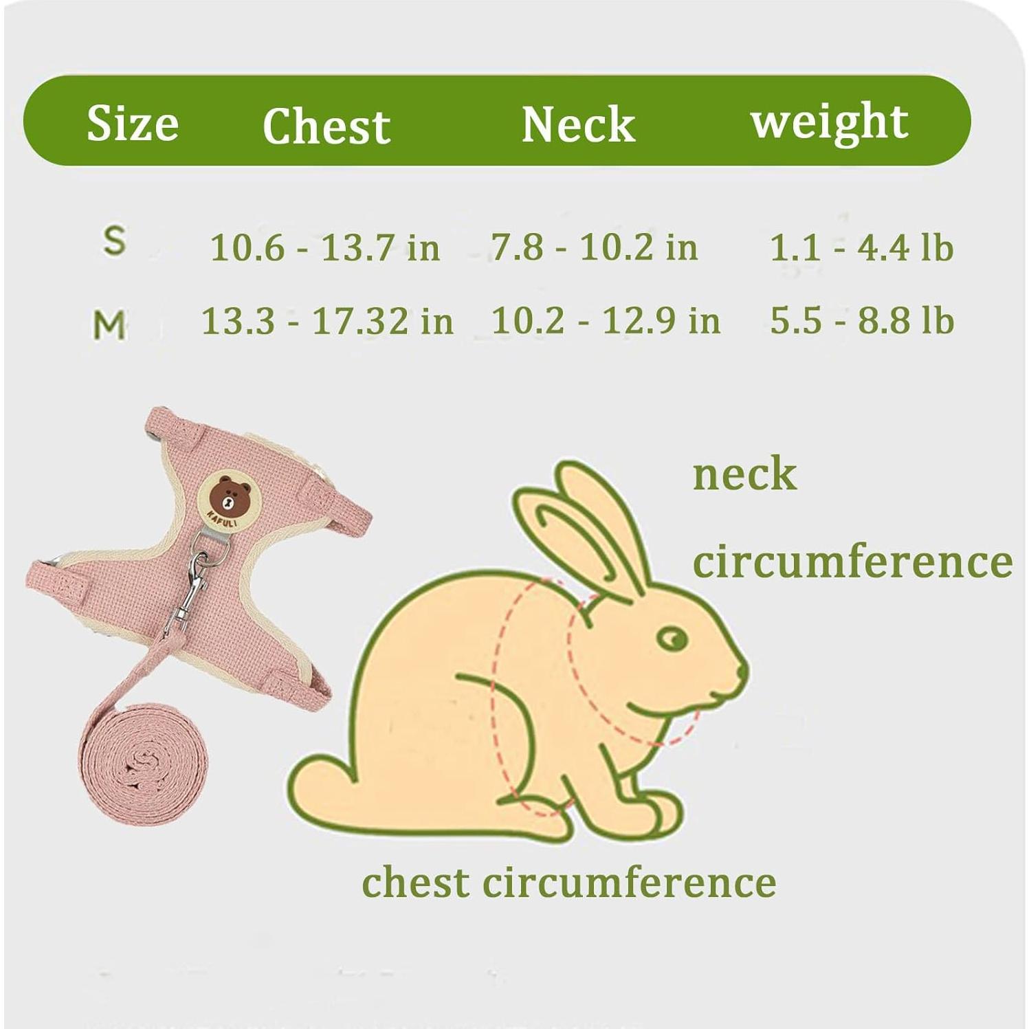 Conjunto Arnés y Correa Ajustable WEWAYKGJ para Conejos Azul