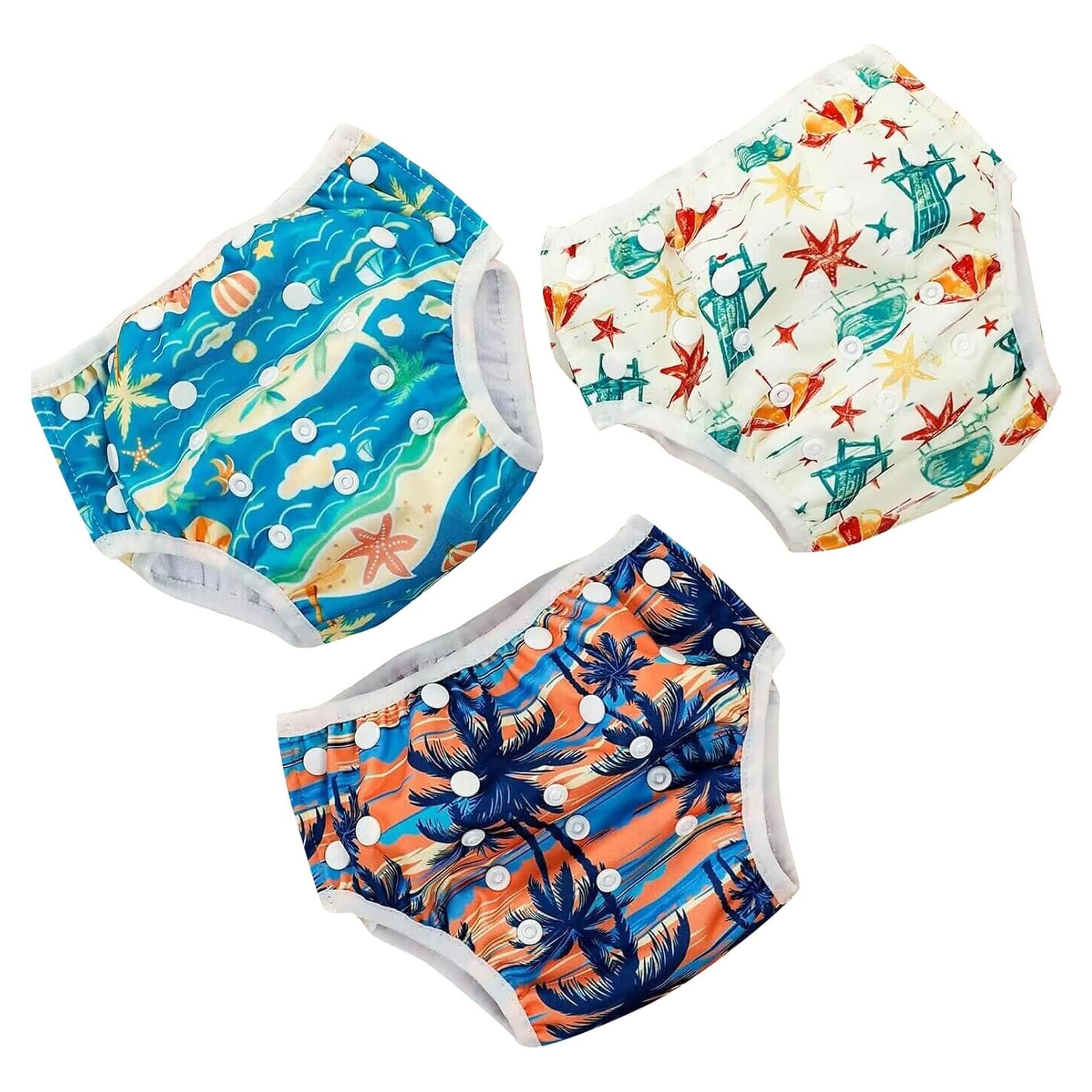 Pañales de Natación HappyFlute Reutilizables 0-3 Años