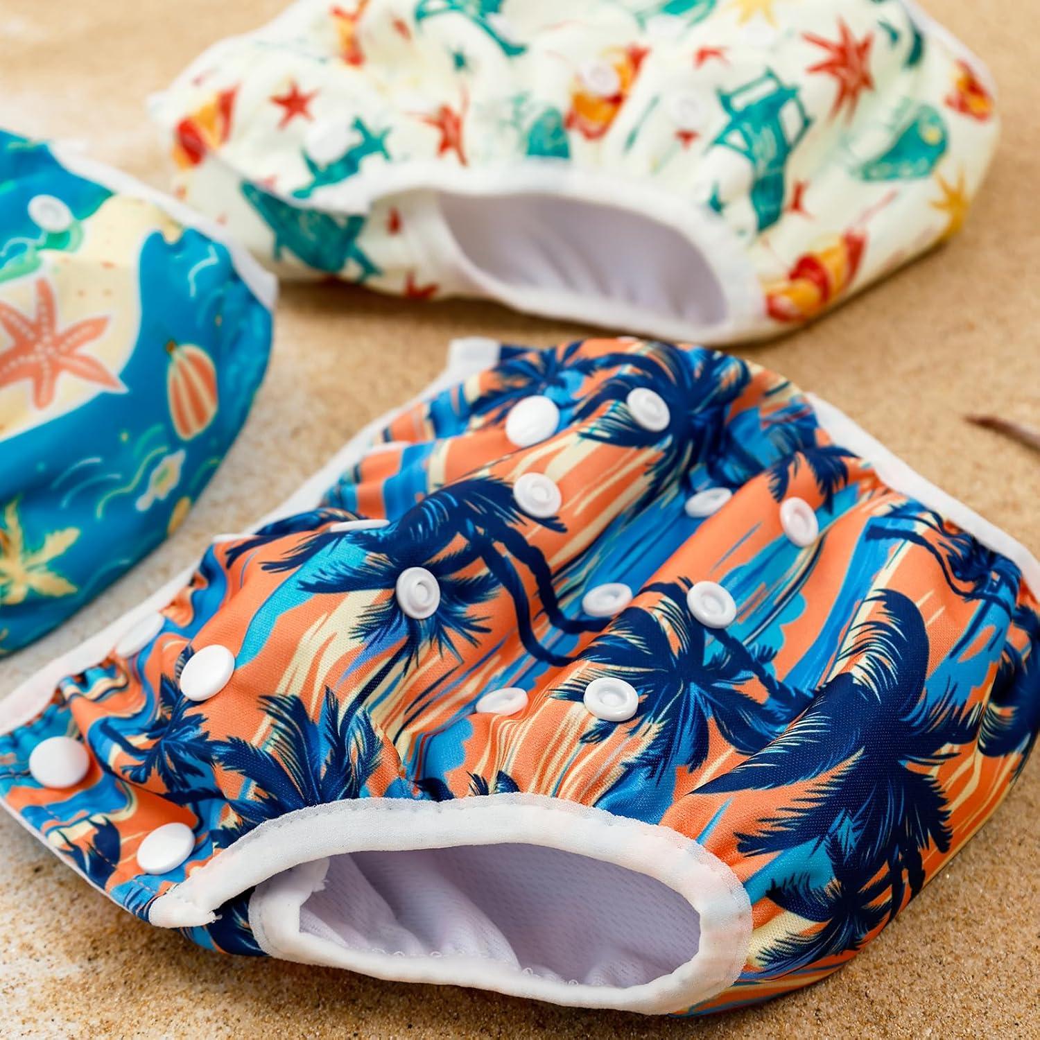 Pañales de Natación HappyFlute Reutilizables 0-3 Años