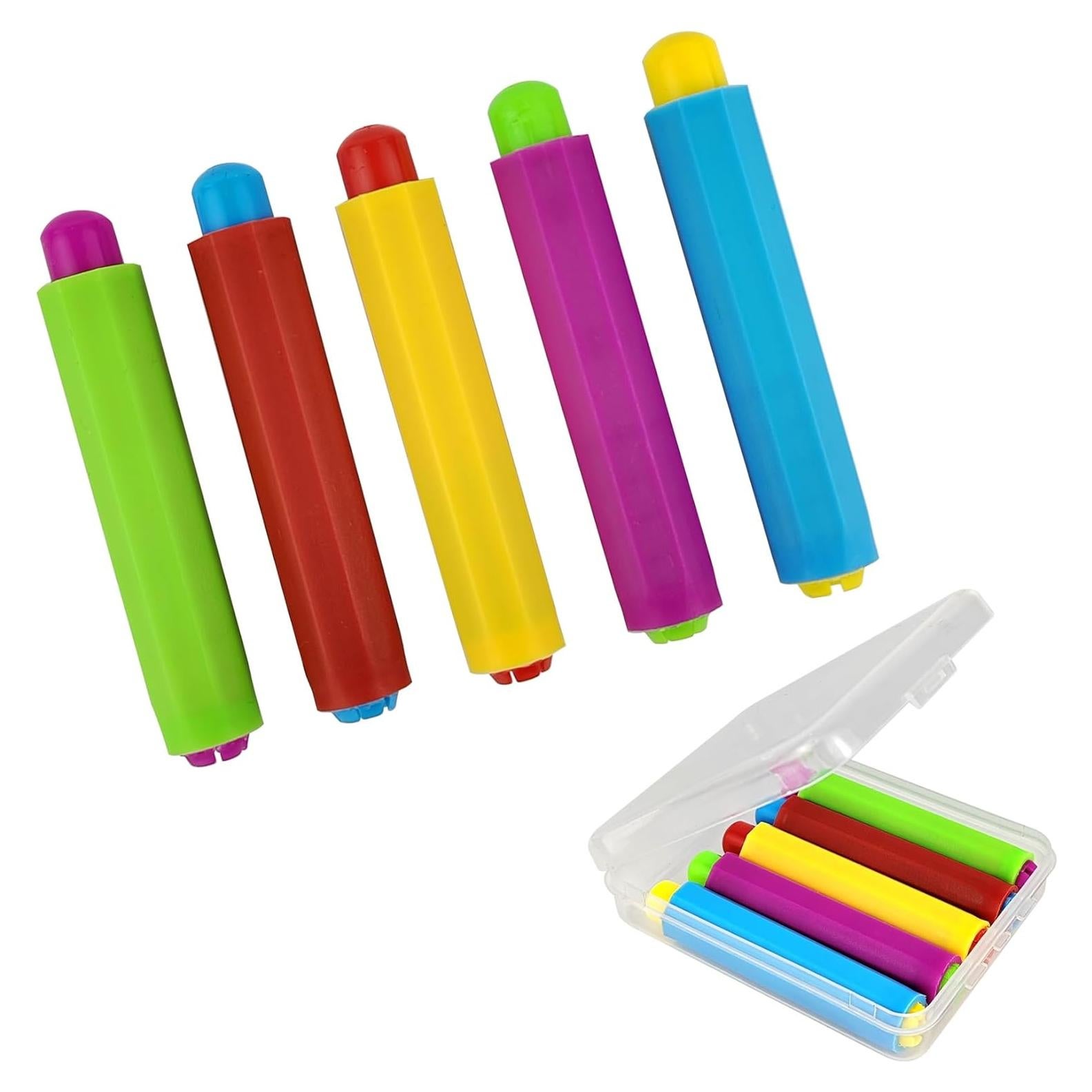 Sujetadores de Tiza HUAJIAN, Paquete de 5 Cubiertas Ajustables