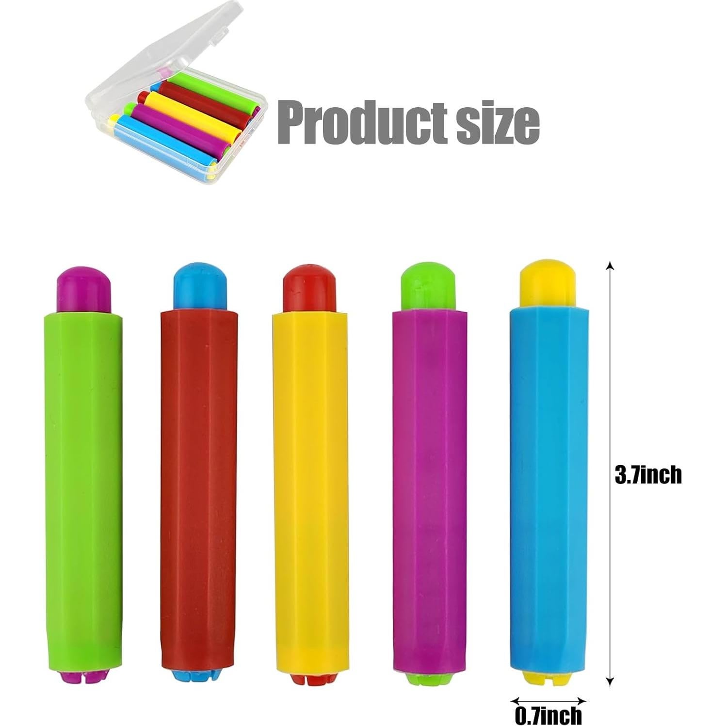 Sujetadores de Tiza HUAJIAN, Paquete de 5 Cubiertas Ajustables