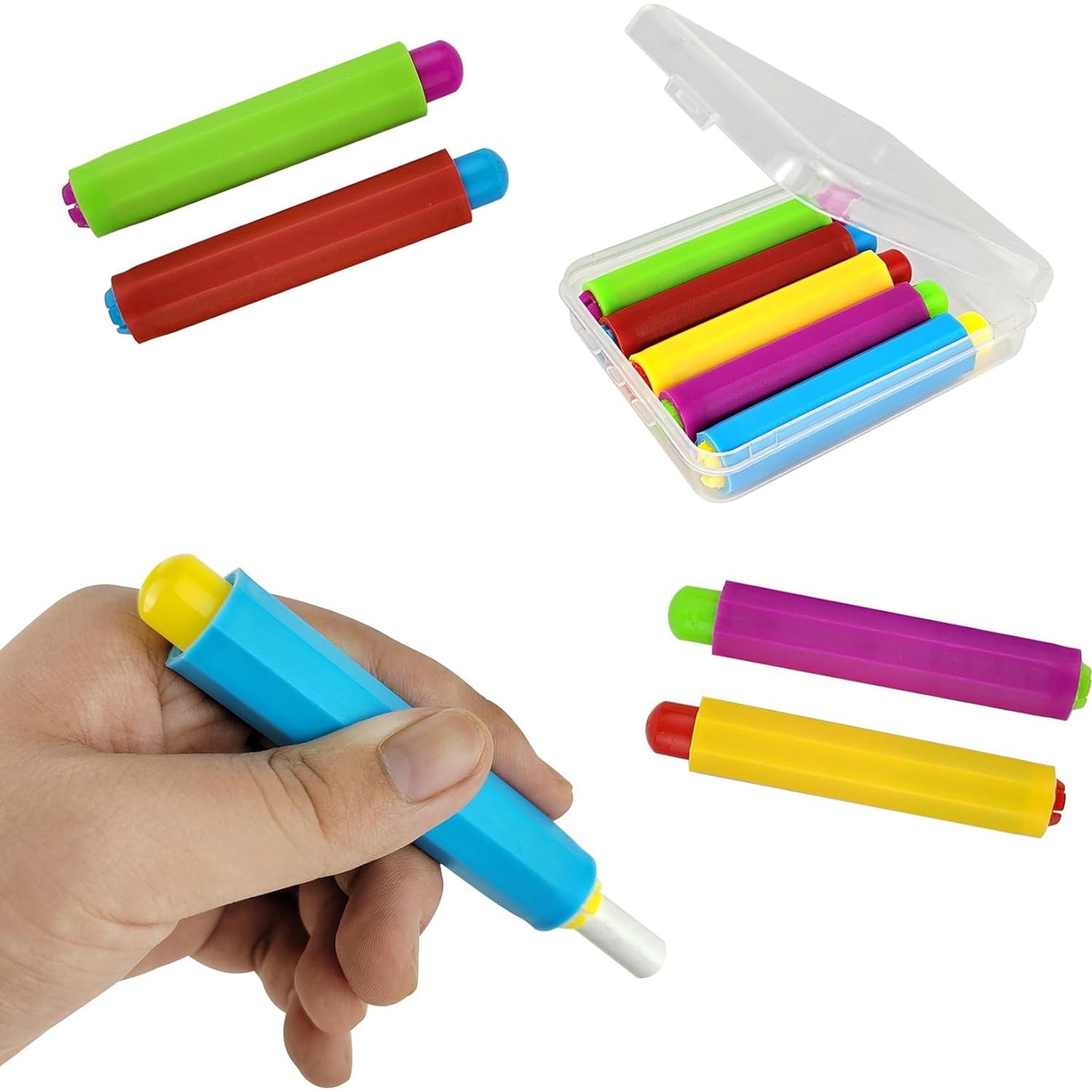 Sujetadores de Tiza HUAJIAN, Paquete de 5 Cubiertas Ajustables