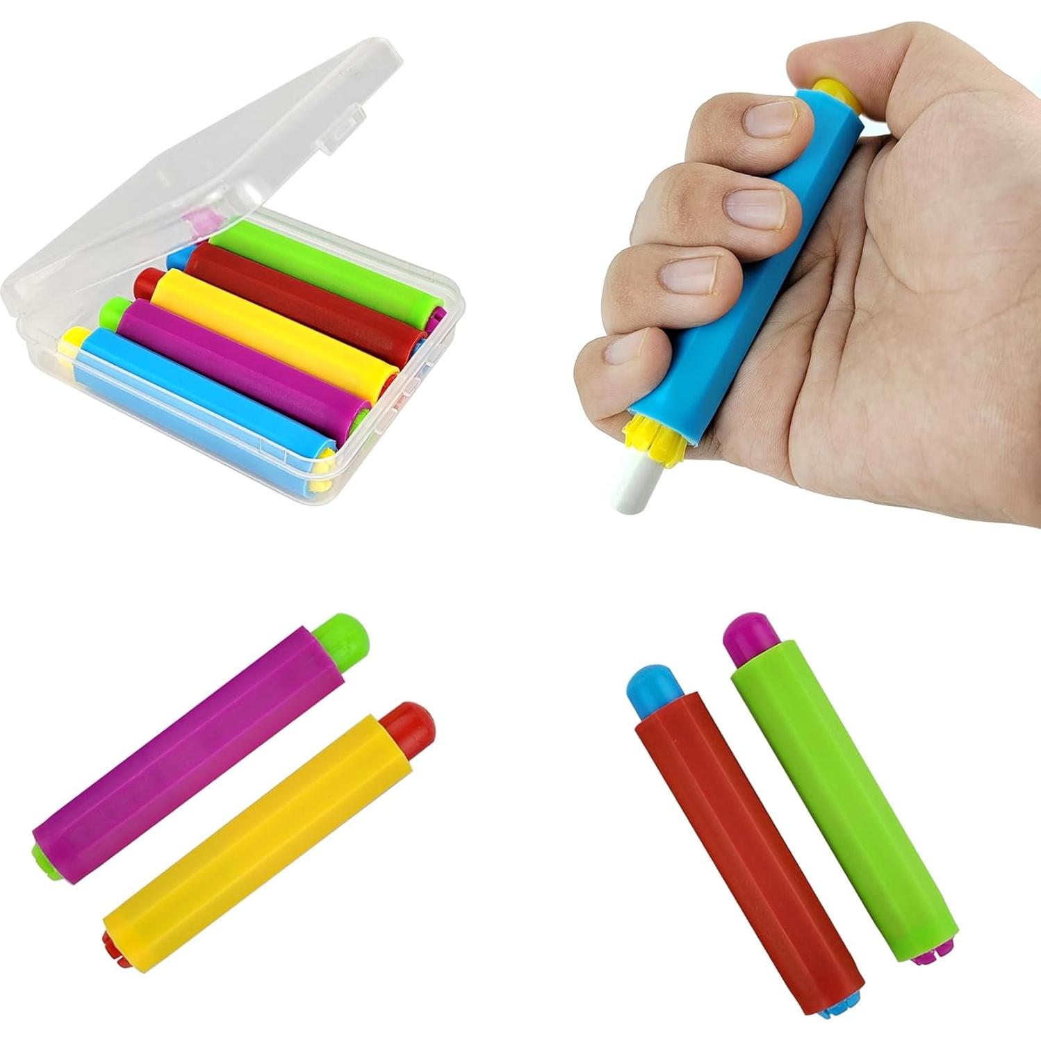 Sujetadores de Tiza HUAJIAN, Paquete de 5 Cubiertas Ajustables