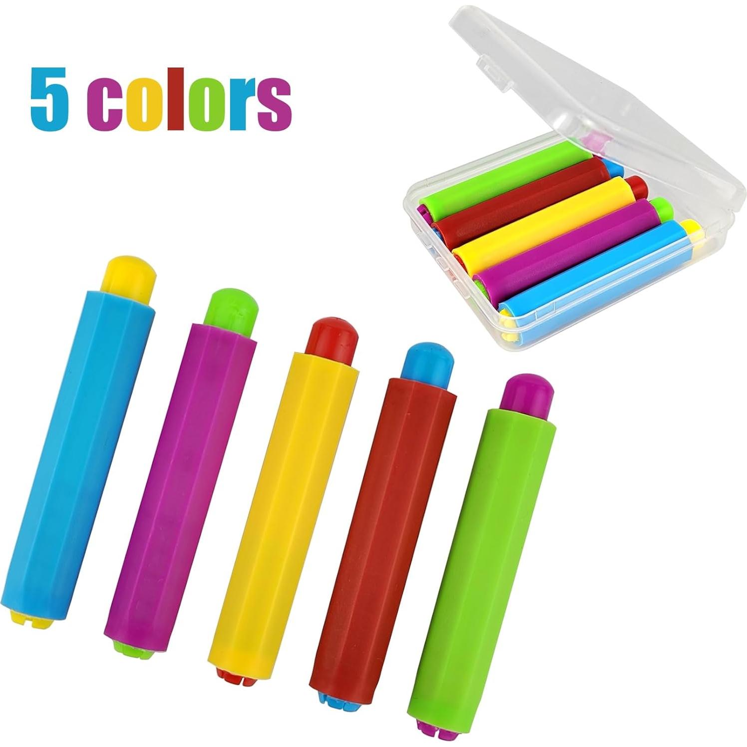 Sujetadores de Tiza HUAJIAN, Paquete de 5 Cubiertas Ajustables