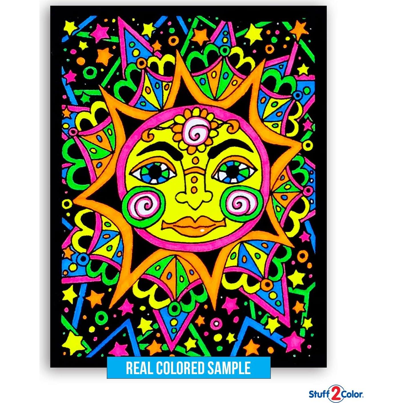 Pack de 18 Pósters de Colorear Terciopelo Stuff2Color 20x25 cm