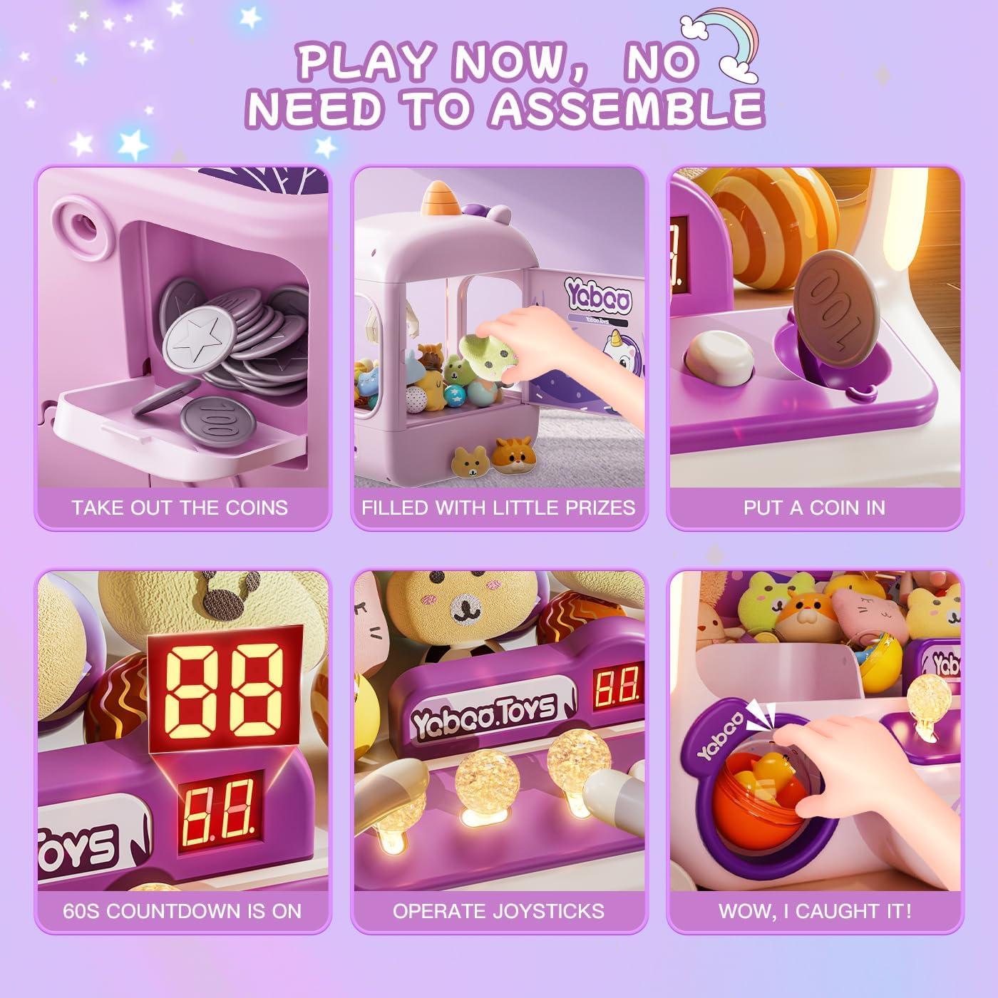 Máquina de Garras de Arcade Vanvimen para Niños Rosa