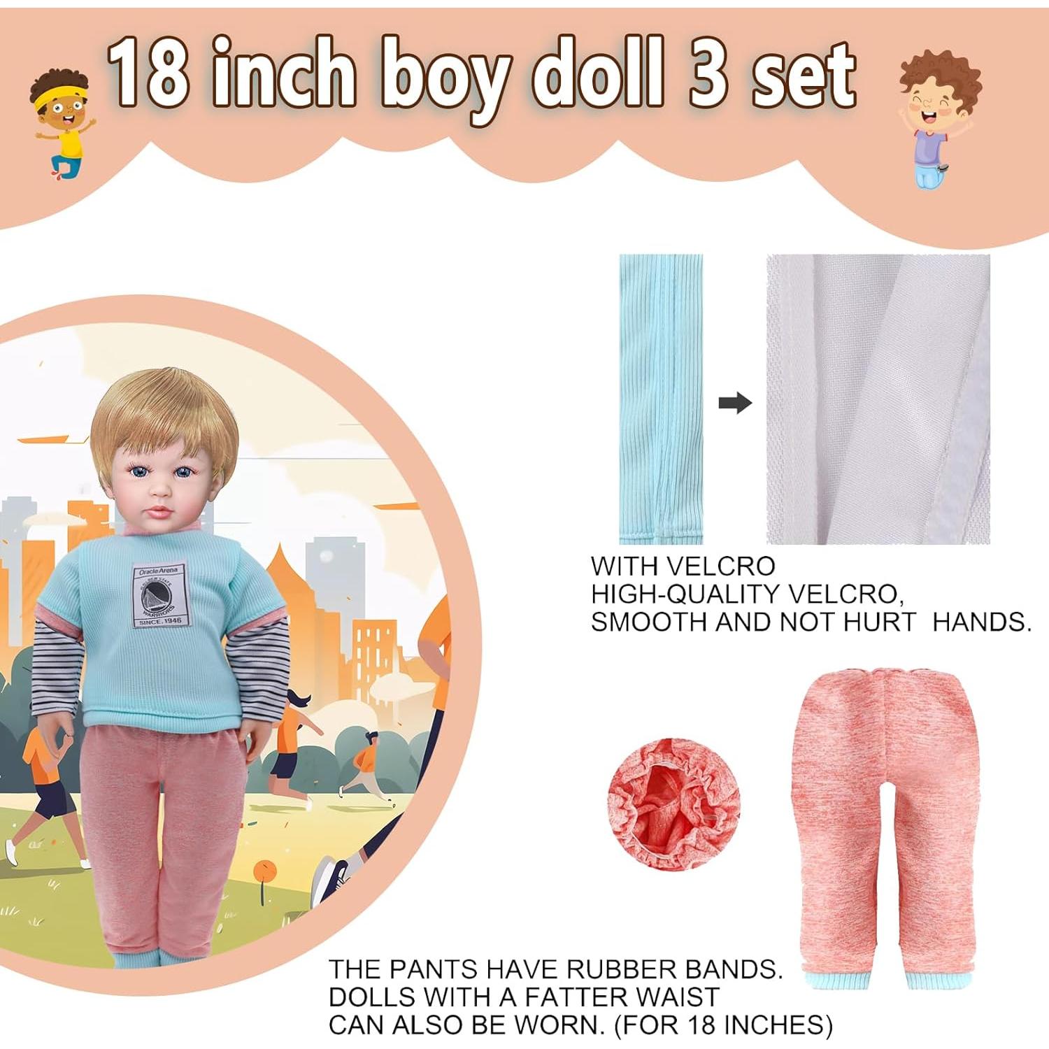 Ropa para muñecos de 15-18 pulgadas MLcnleS - 6 piezas