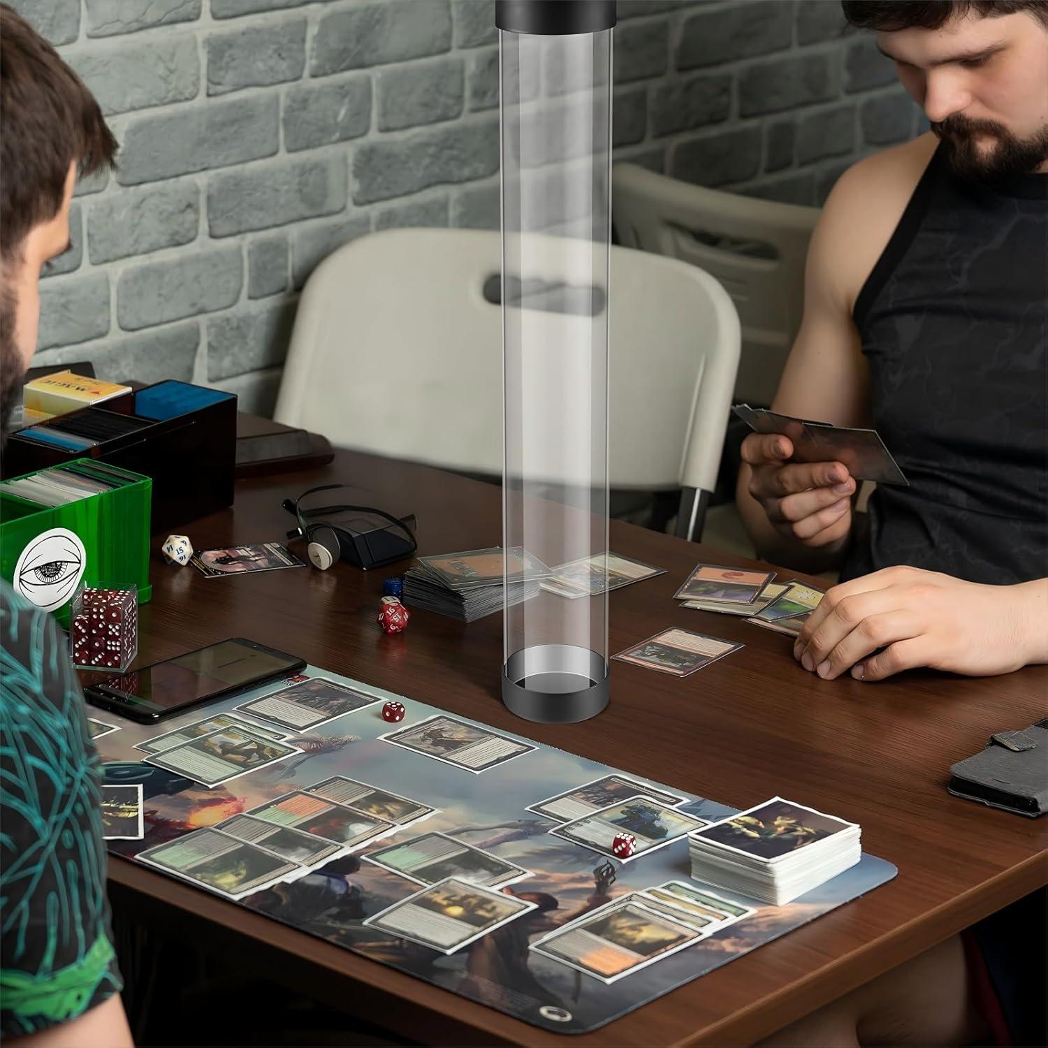 Barydat 4 Tubos de Tapete para Juegos TCG 41 cm Transparente