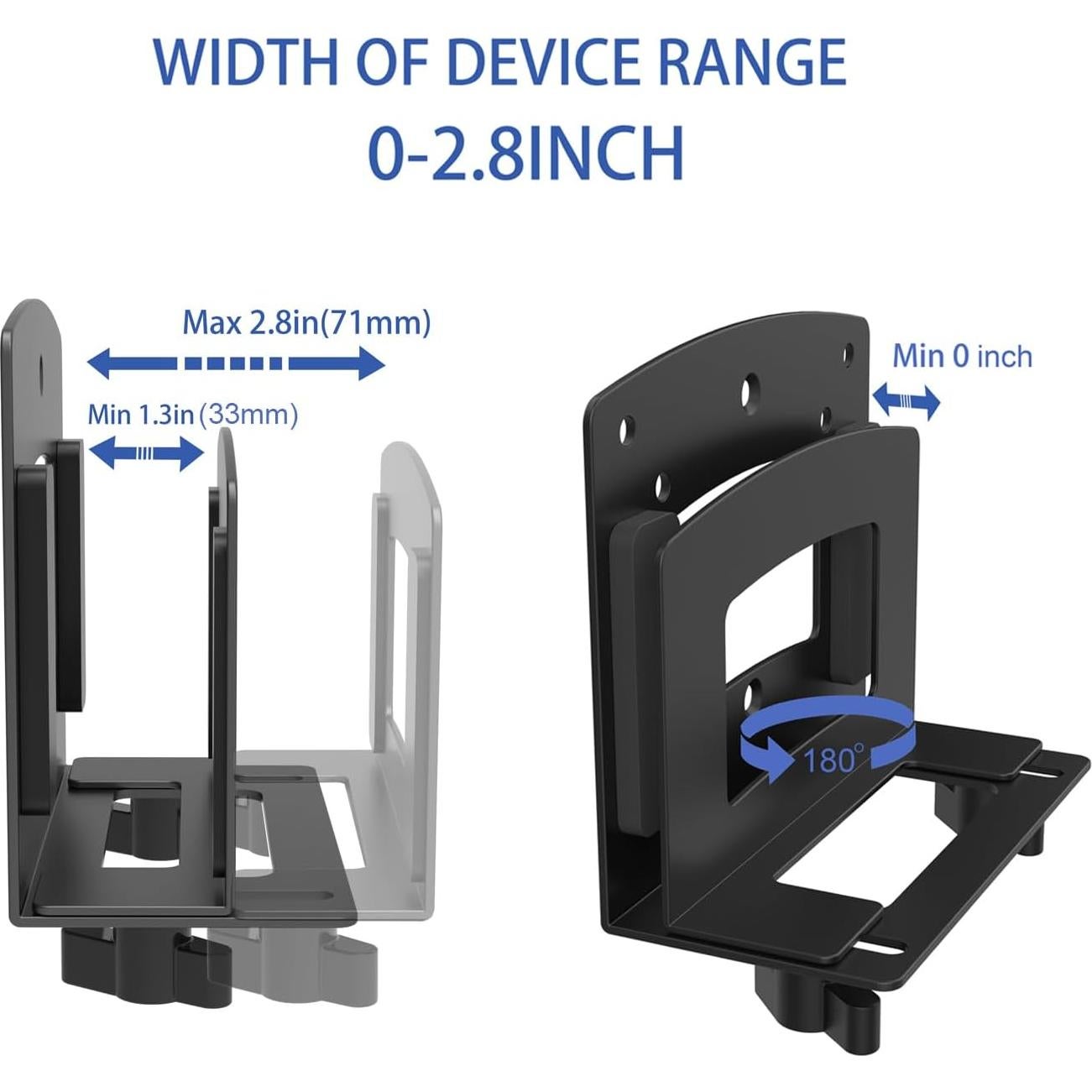 Soporte de Pared Ajustable Monzlteck para Dispositivos 12,45x7,62cm