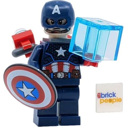 Minifigura LEGO Capitán América Jetpack Tesseract Mjolnir