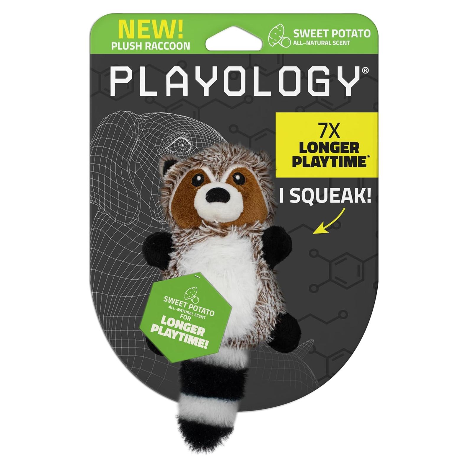 Juguete de Peluche para Perros Playology Raccoon 6x12 cm