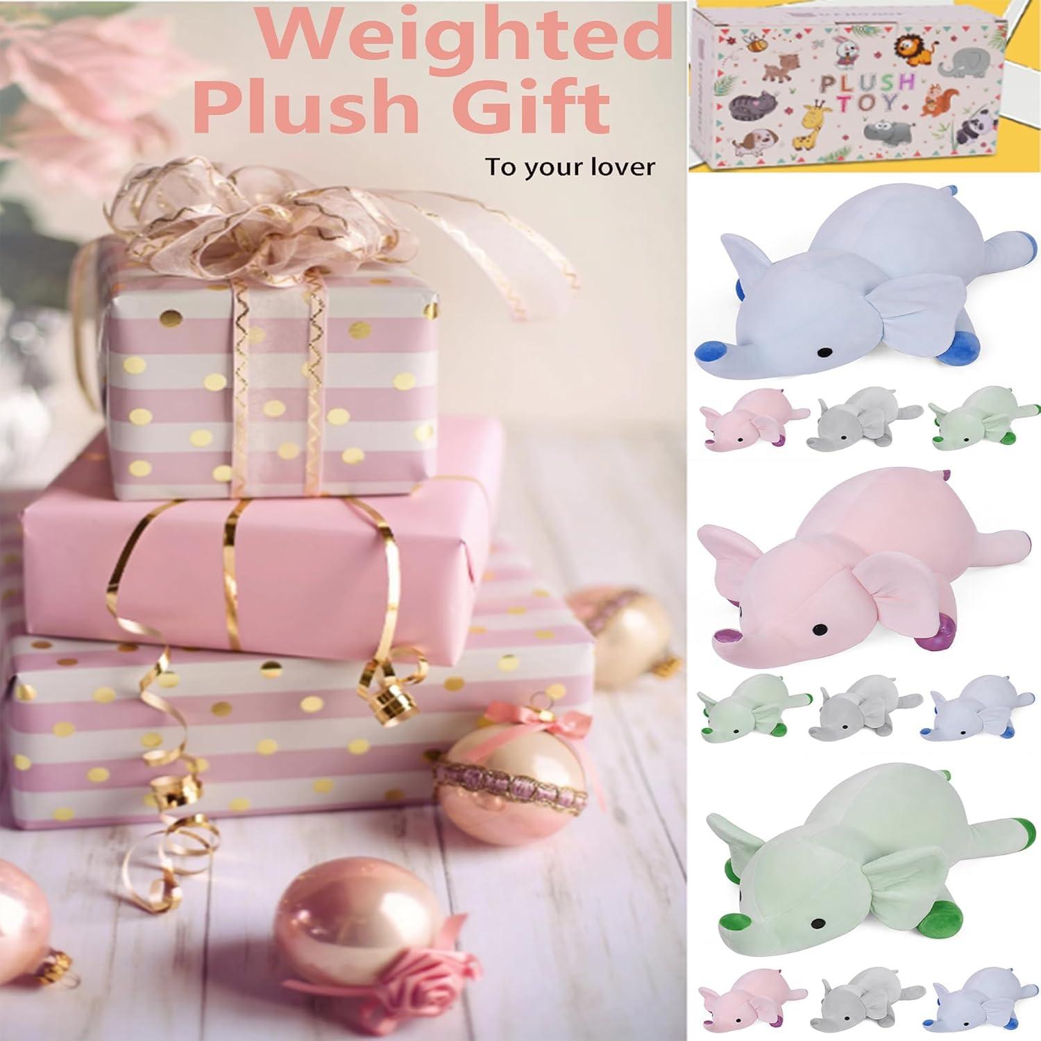 Elefante de Peluche con Peso Azul 60 cm 1.9 kg E-Tech