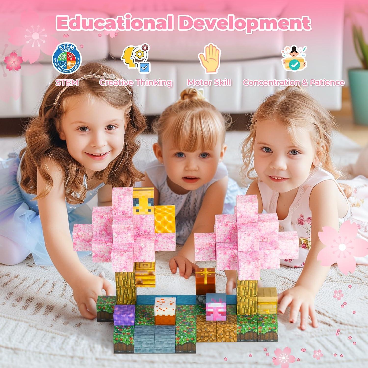 80 Piezas Bloques de Construcción Magnéticos Noroapoo 3D