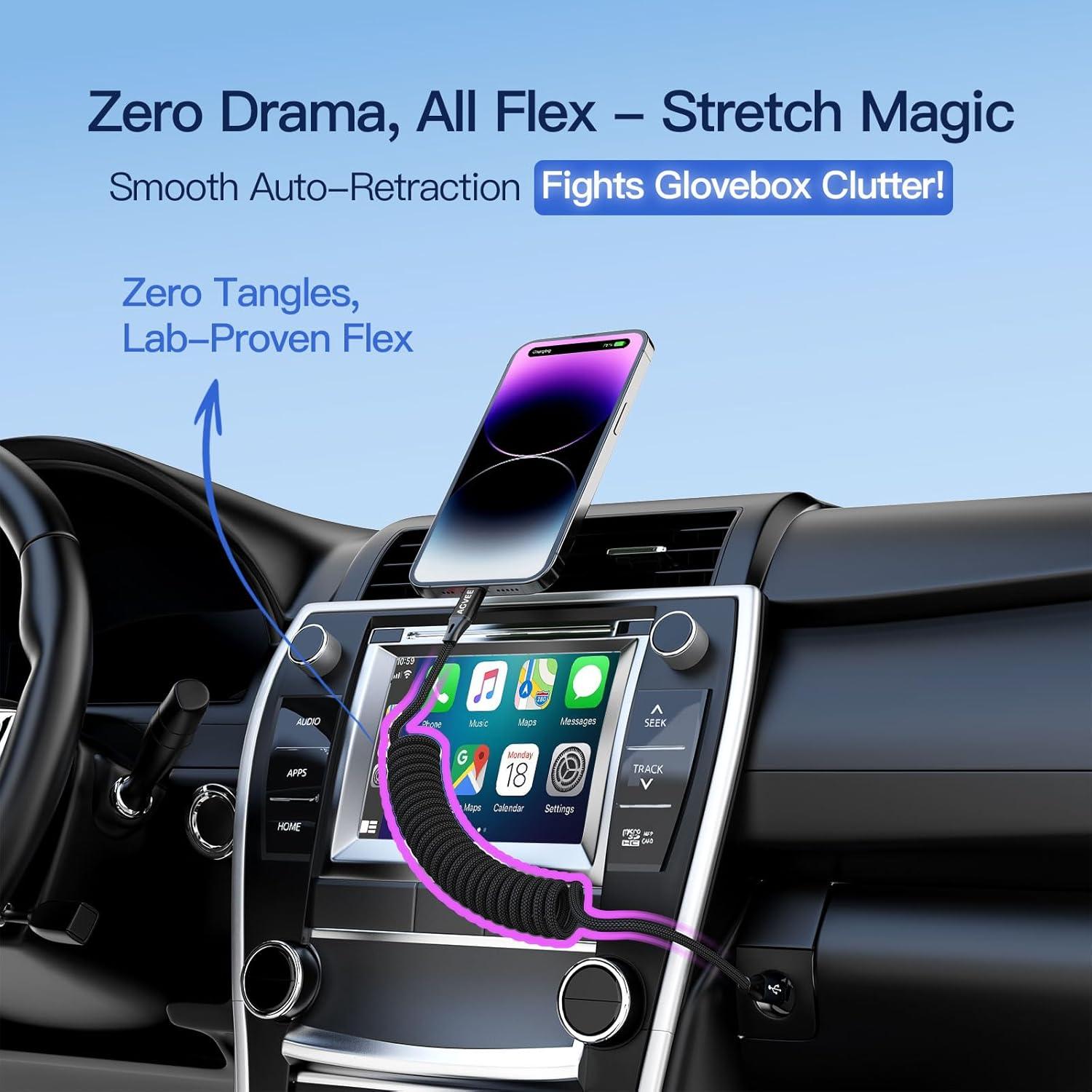 Cable USB-C a Lightning AGVEE 0.91m Carga Rápida MFi Negro