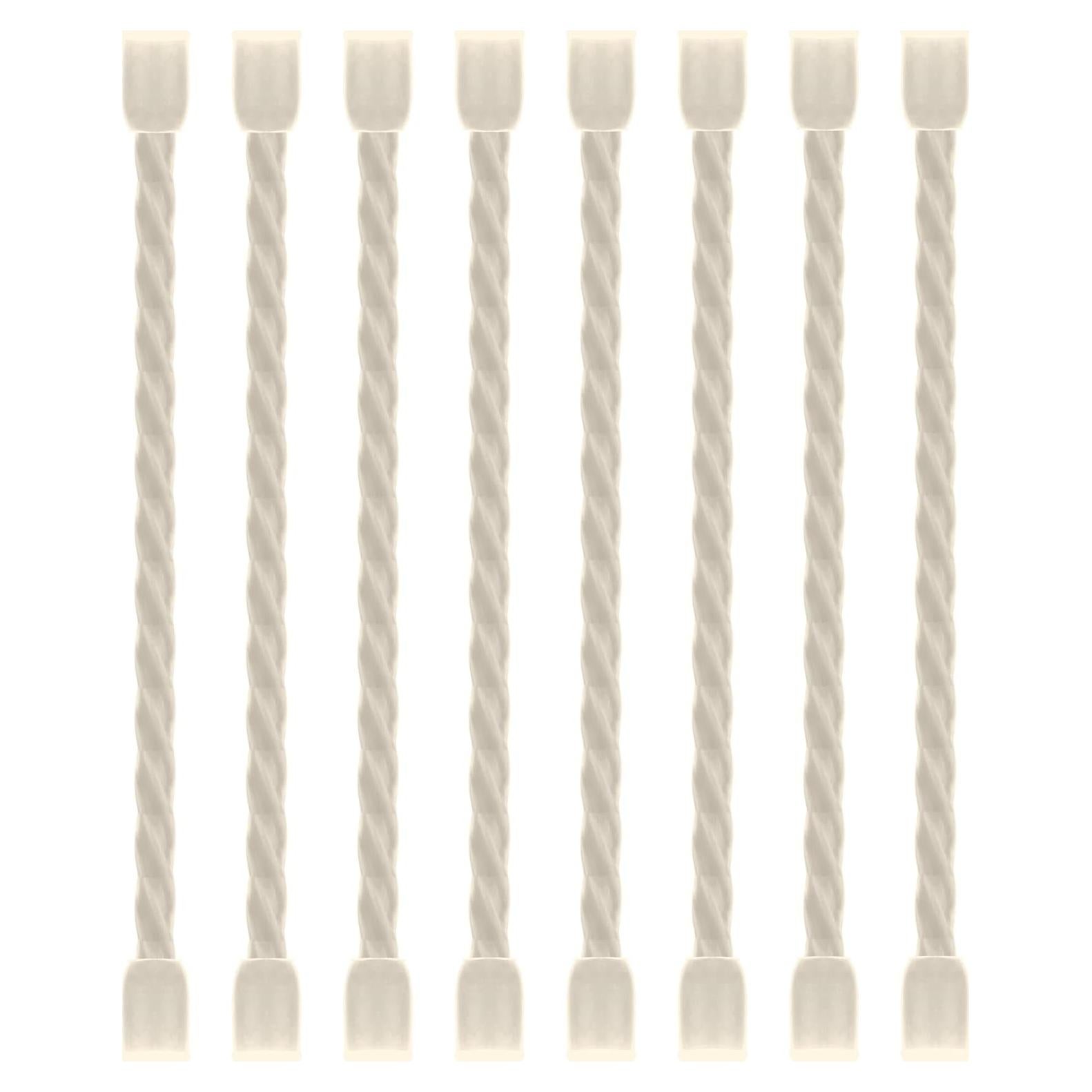 Bridas de Silicona Reutilizables LOIUO 10.16 cm 8 Piezas Blancas