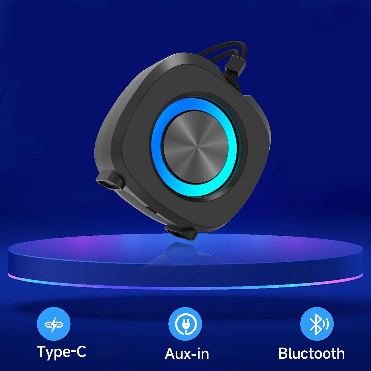 Altavoz Bluetooth Portátil WUIUHOU WU03B IPX5 15h Negro