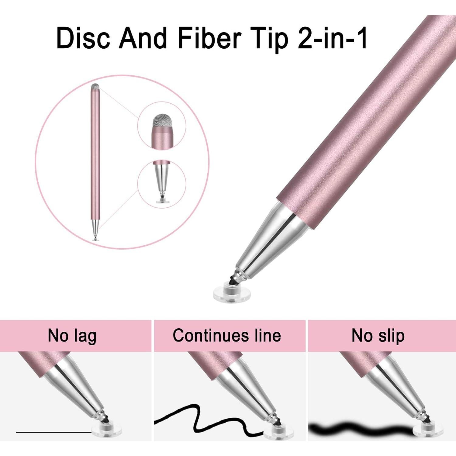 Lápiz Stylus Universal OOCLCURFUL con Punta de Disco y Fibra