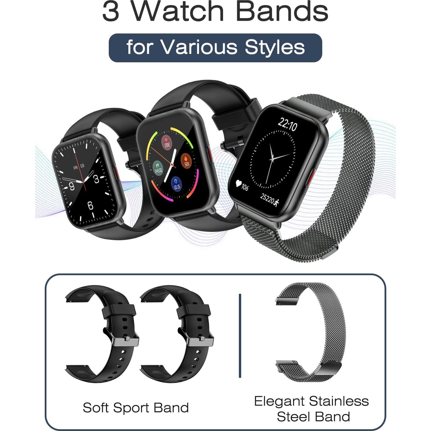 Reloj Inteligente Cloudpoem Negro 1.85" Fitness y Llamadas