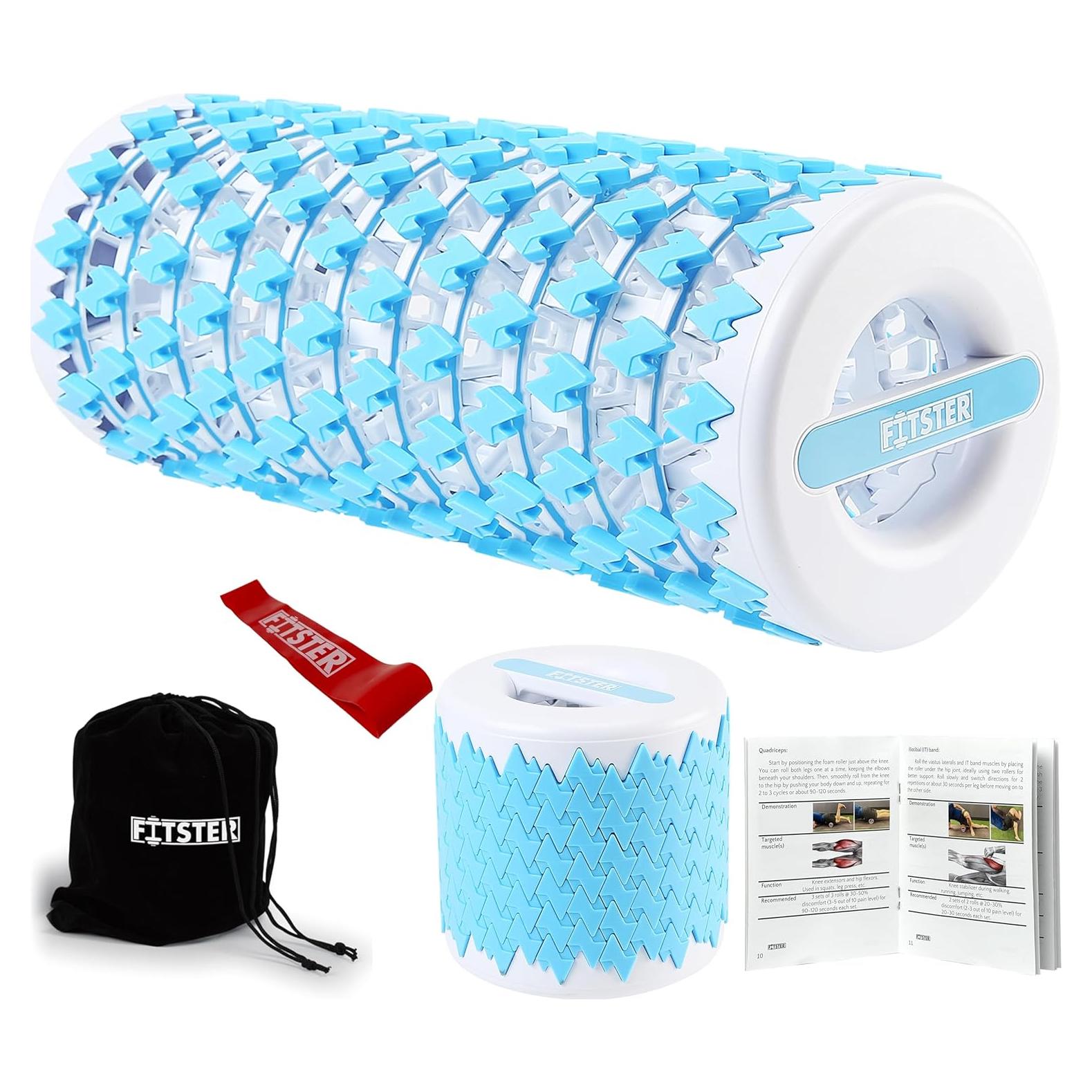 Rodillo de Espuma Plegable Fitster 33 cm Azul Portátil