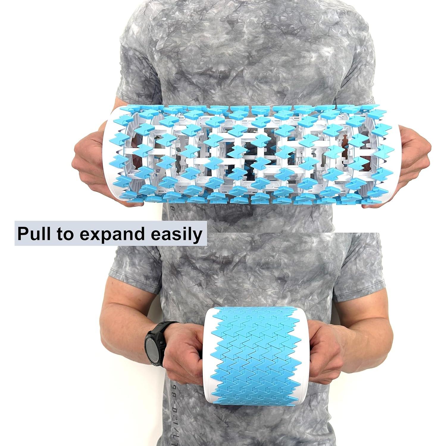 Rodillo de Espuma Plegable Fitster 33 cm Azul Portátil