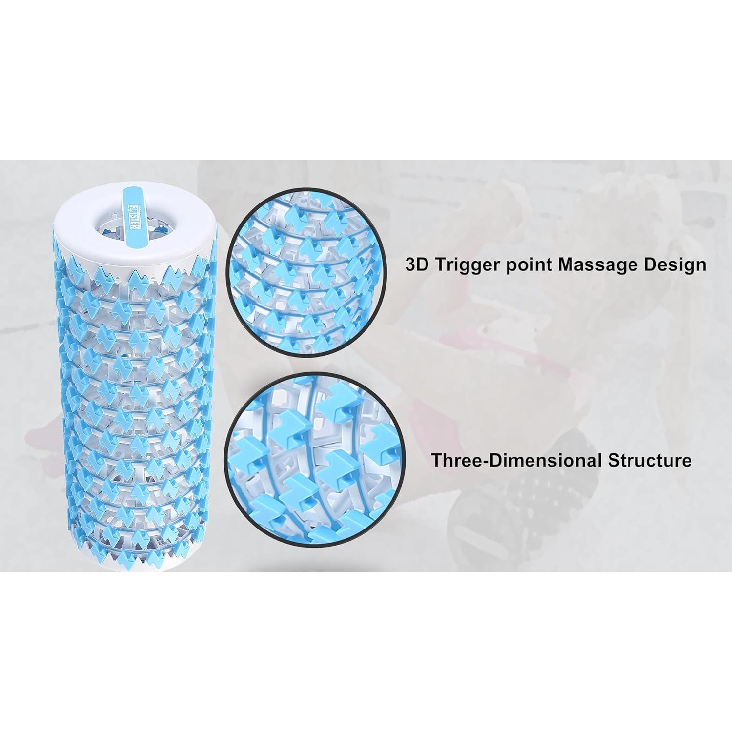 Rodillo de Espuma Plegable Fitster 33 cm Azul Portátil