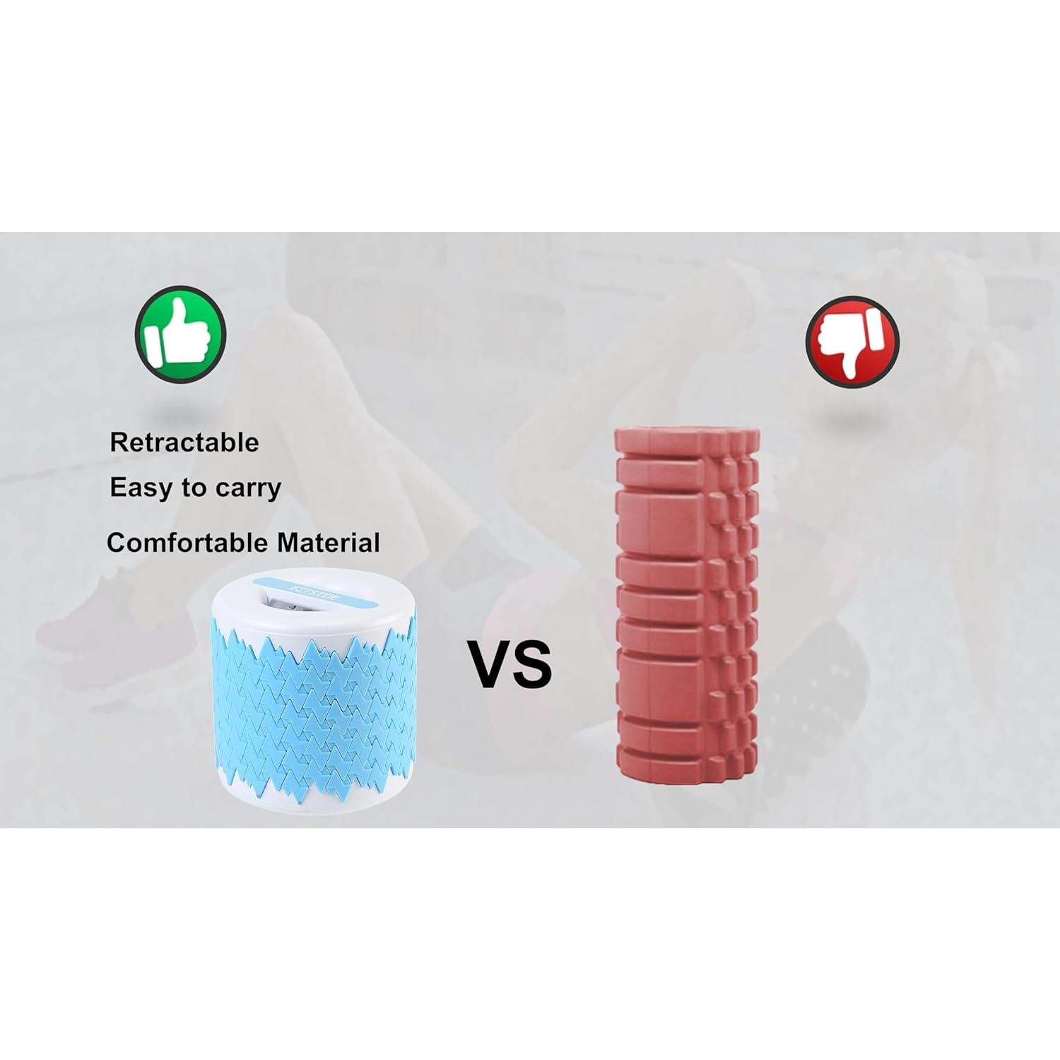 Rodillo de Espuma Plegable Fitster 33 cm Azul Portátil