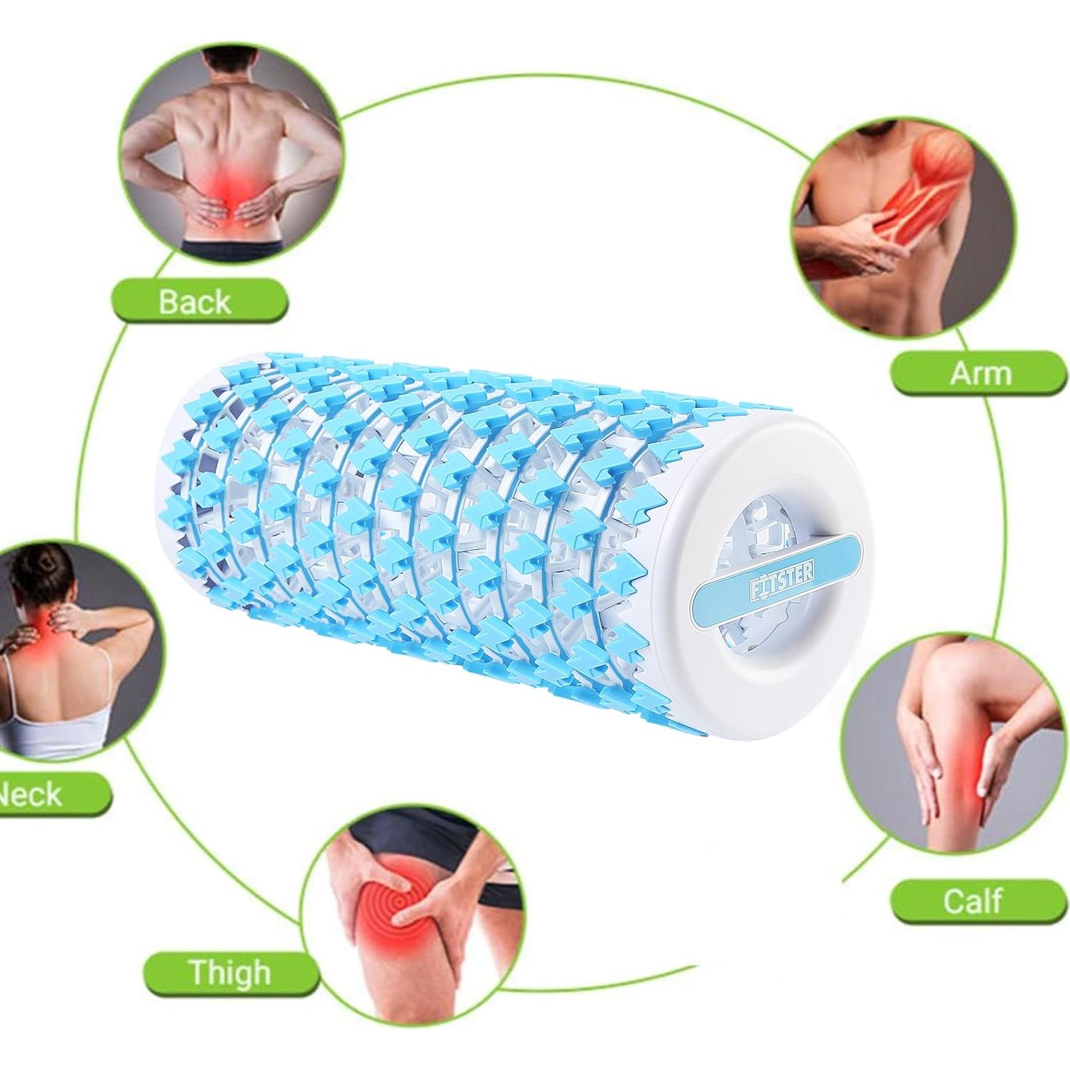 Rodillo de Espuma Plegable Fitster 33 cm Azul Portátil